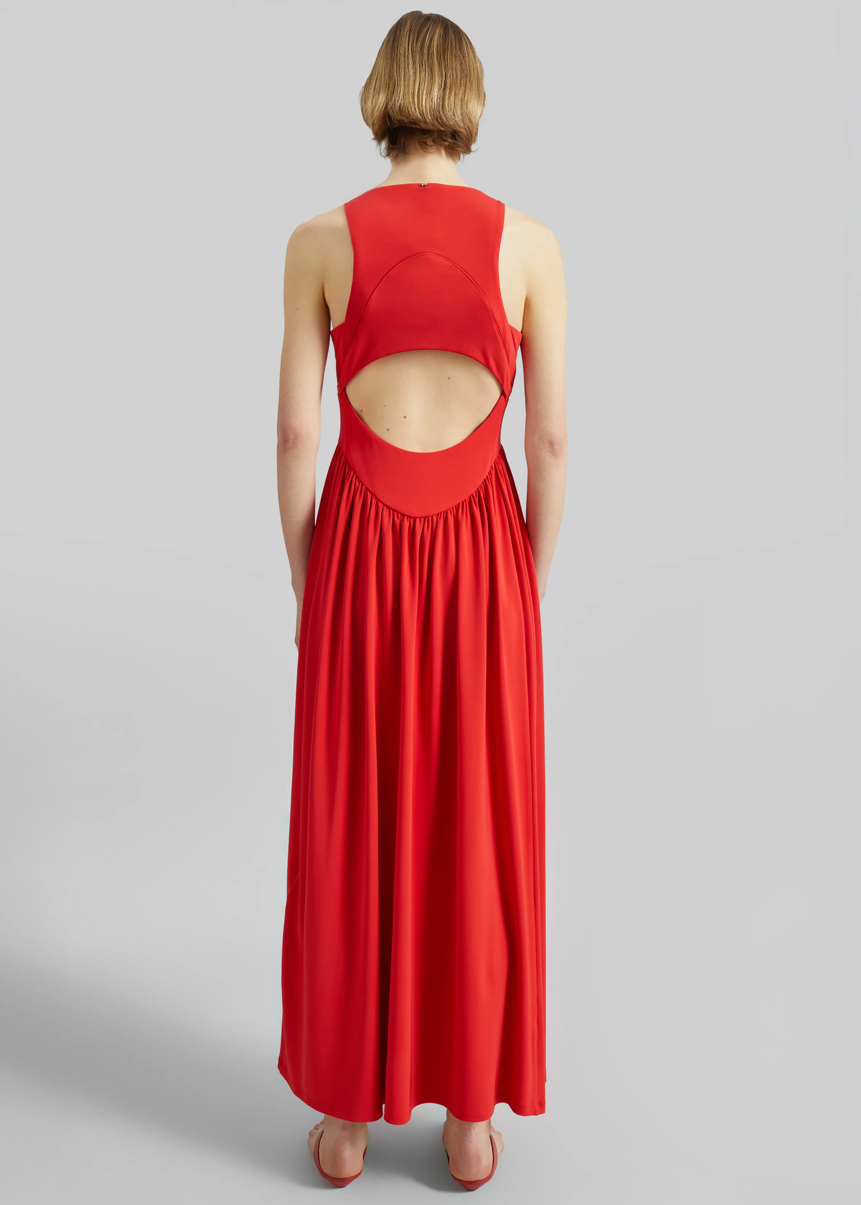 Sportmax Panino Long Dress - Coral - Image 8