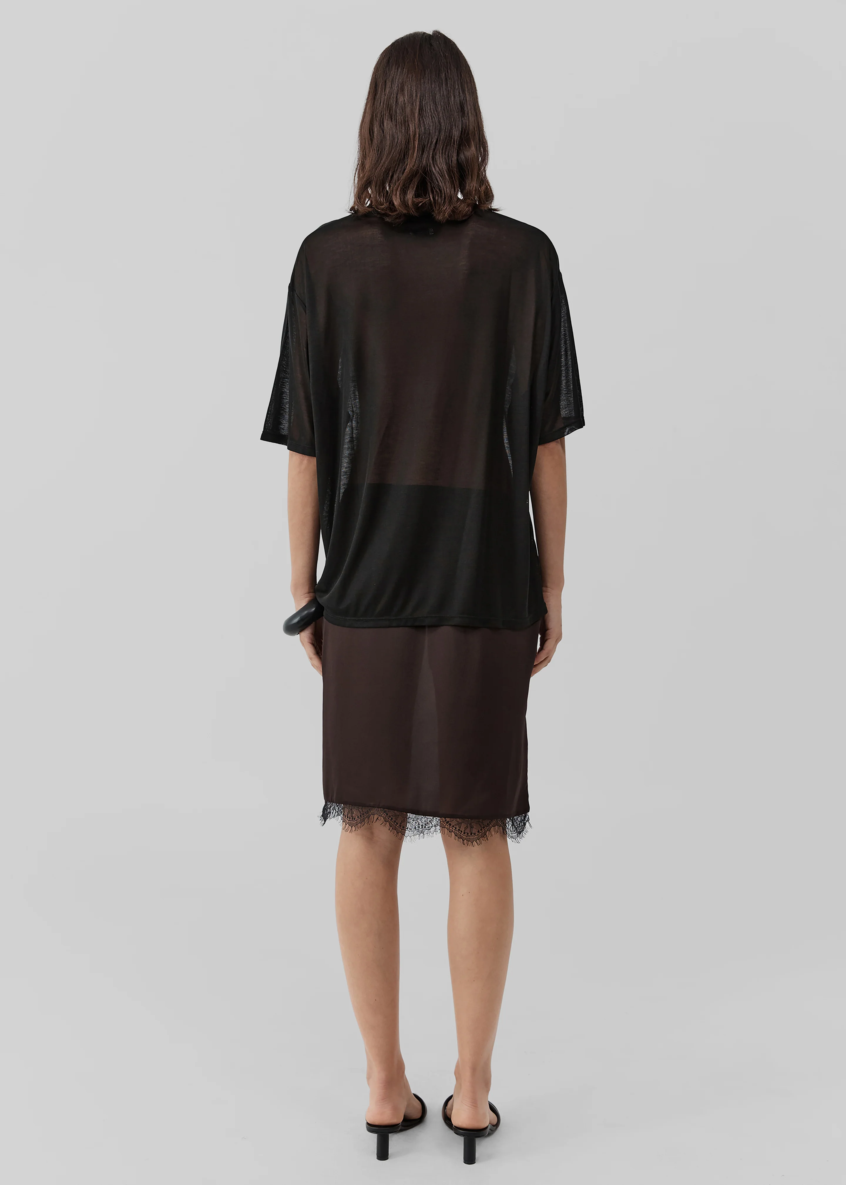 St. Agni Fine Jersey Relaxed Tee - Black - Image 4