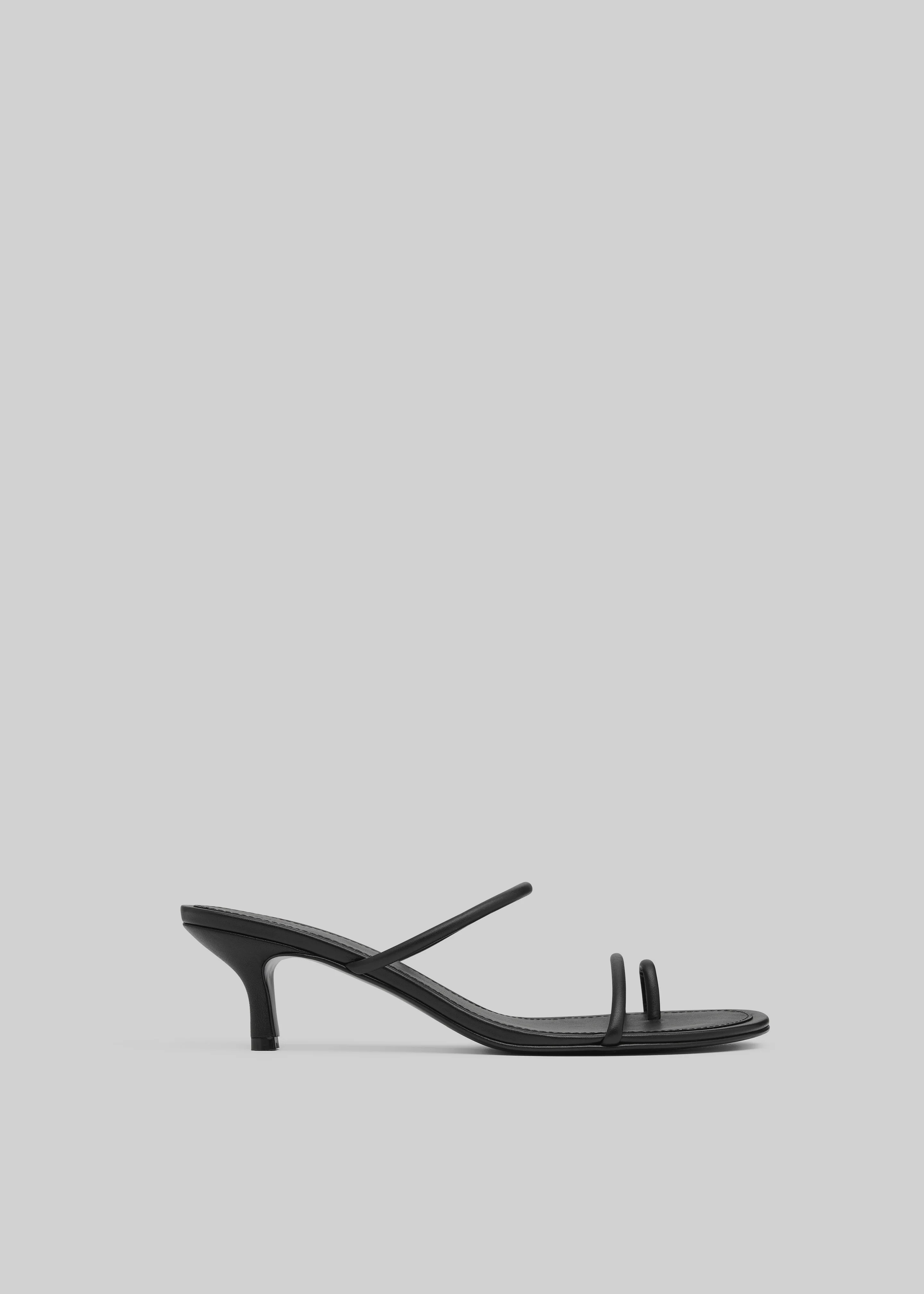 St. Agni Minimal Strap Heels - Black - Image 5