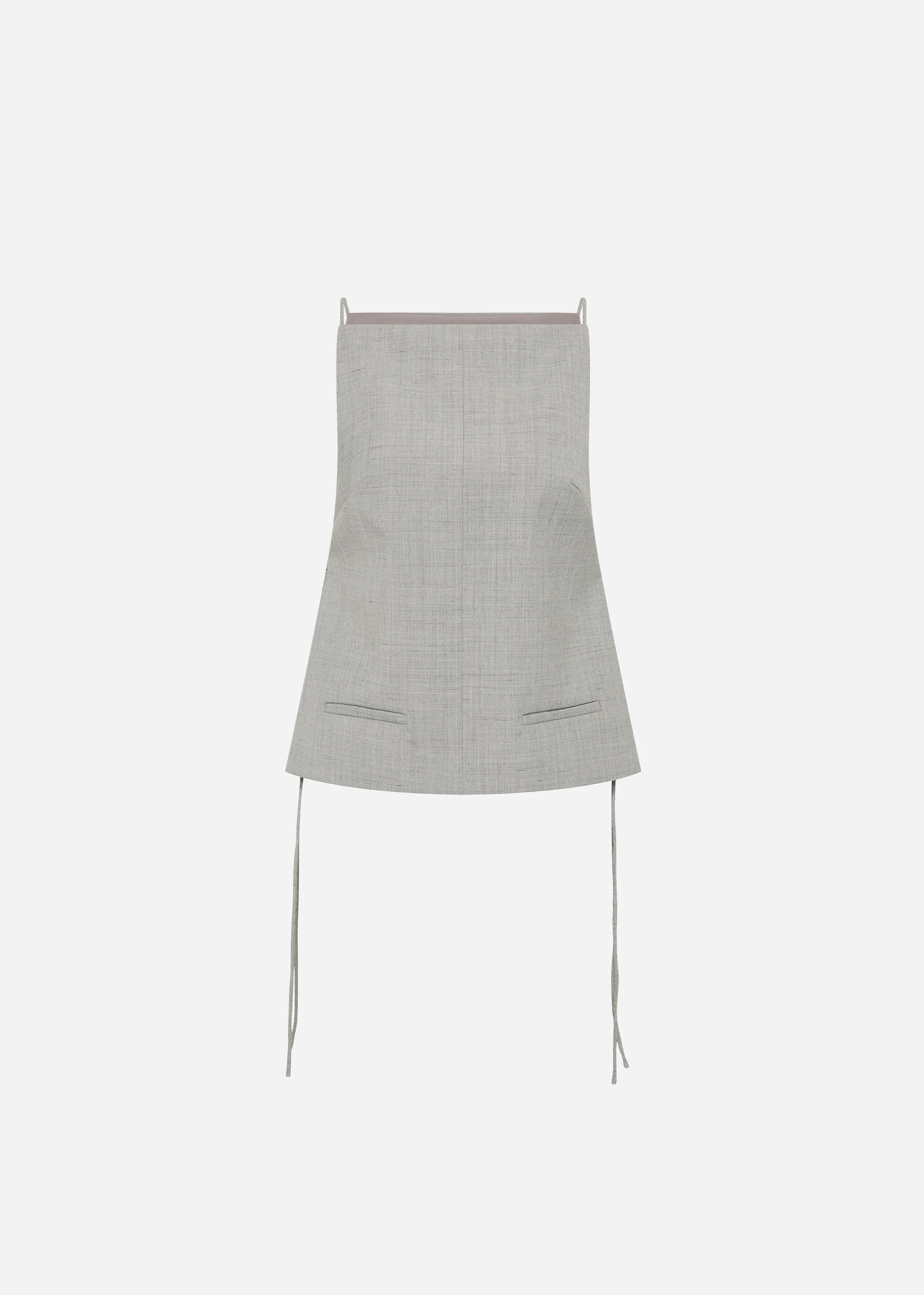 St. Agni Square Side Tie Top - Concrete - Image 6