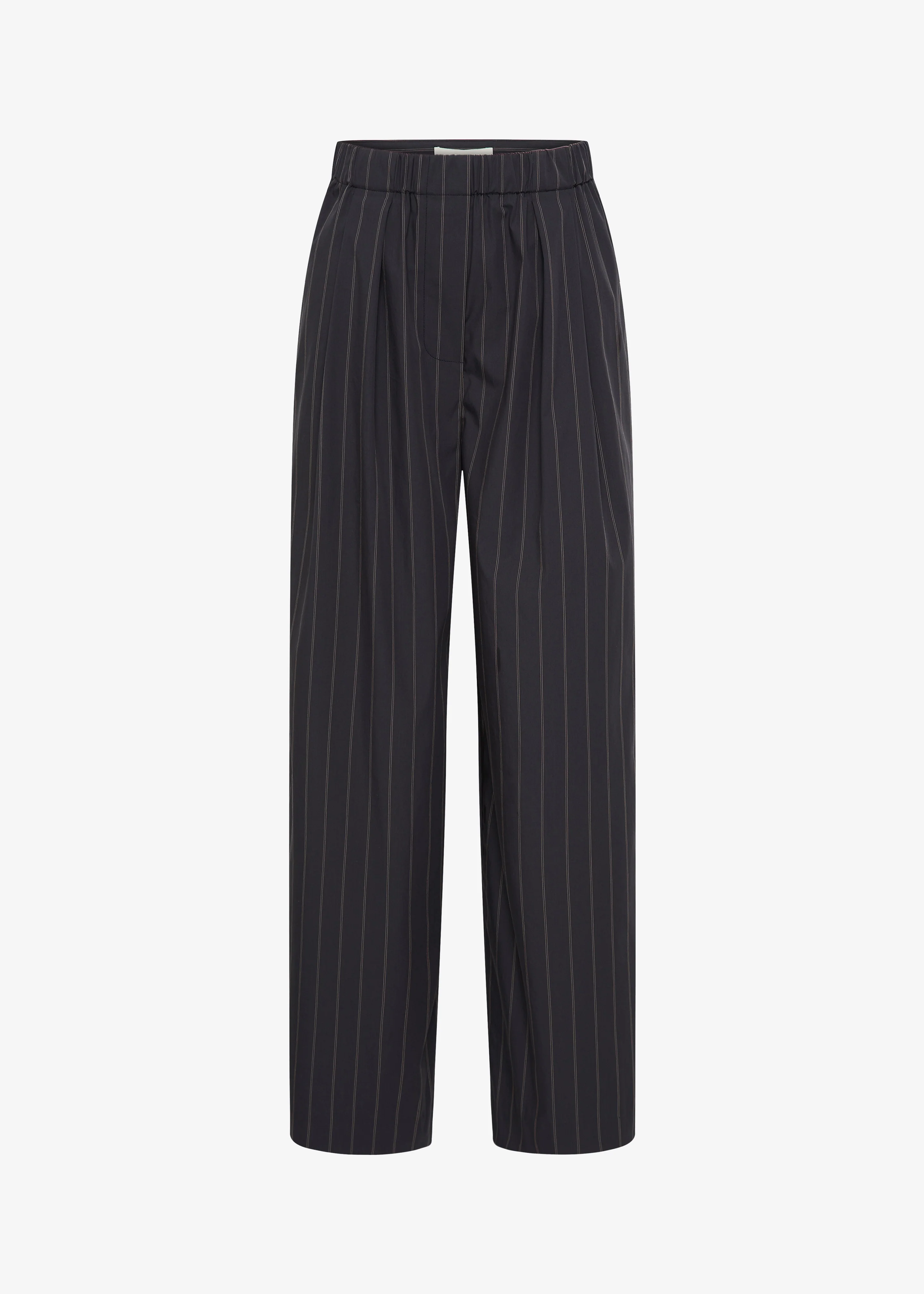 St. Agni Stripe Relaxed Pleat Pants - Ink Stripe - Image 6