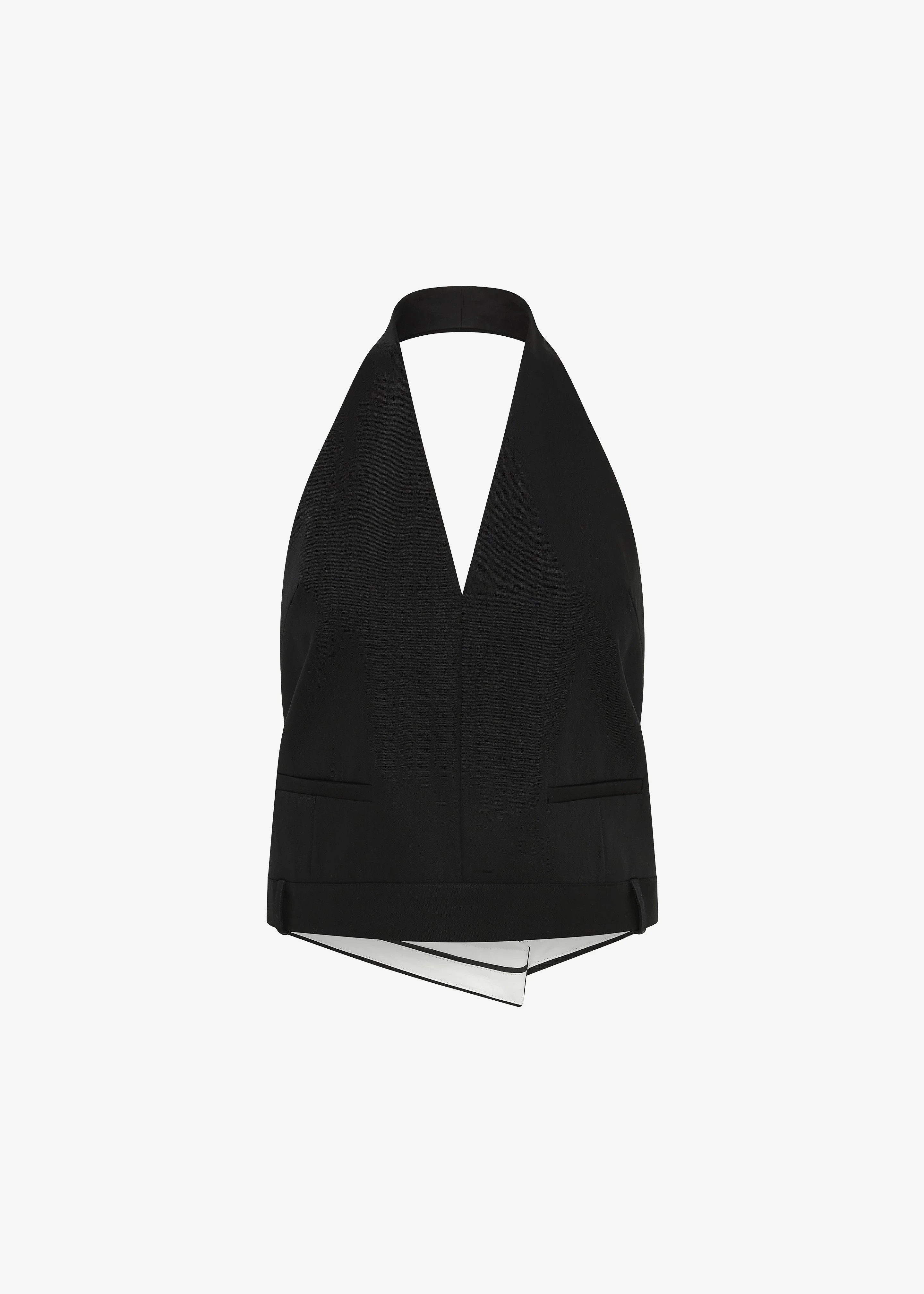 St. Agni Upside Down Halter Top - Black - Image 8