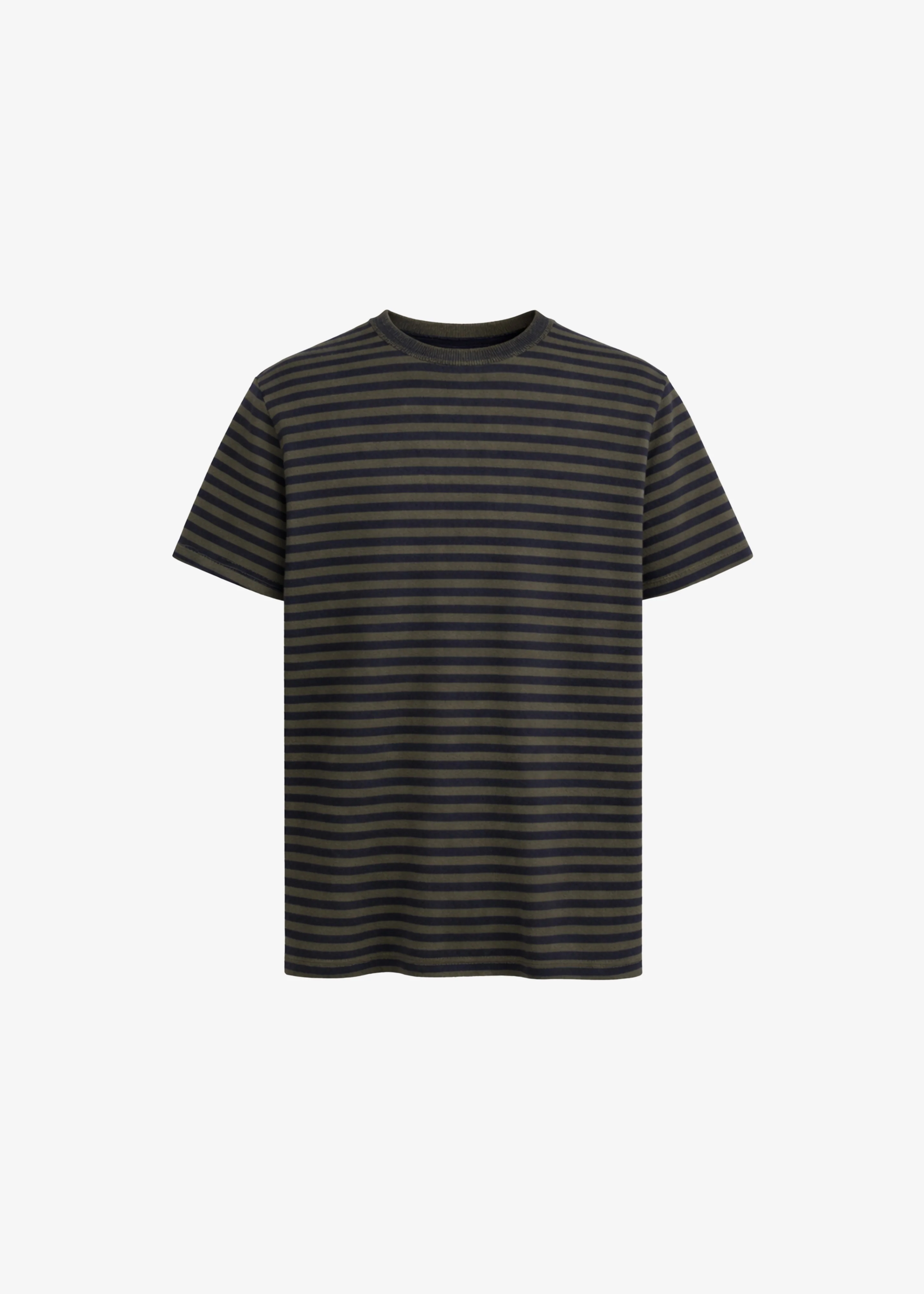 Stanmore Knit T-Shirt - Green/Blue Stripe - Image 7