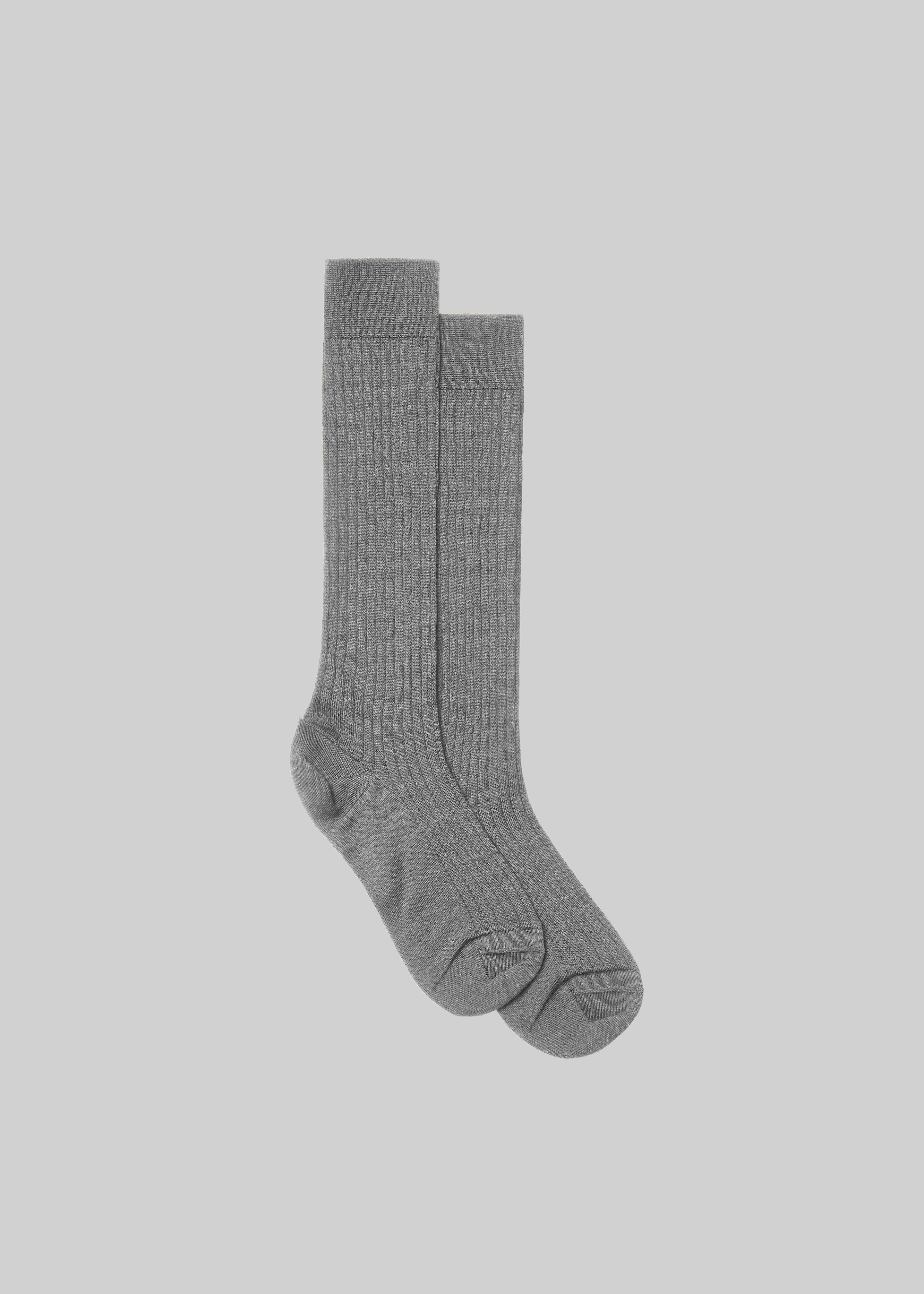 Sulza Thin Ribbed Socks - Grey - Image 3