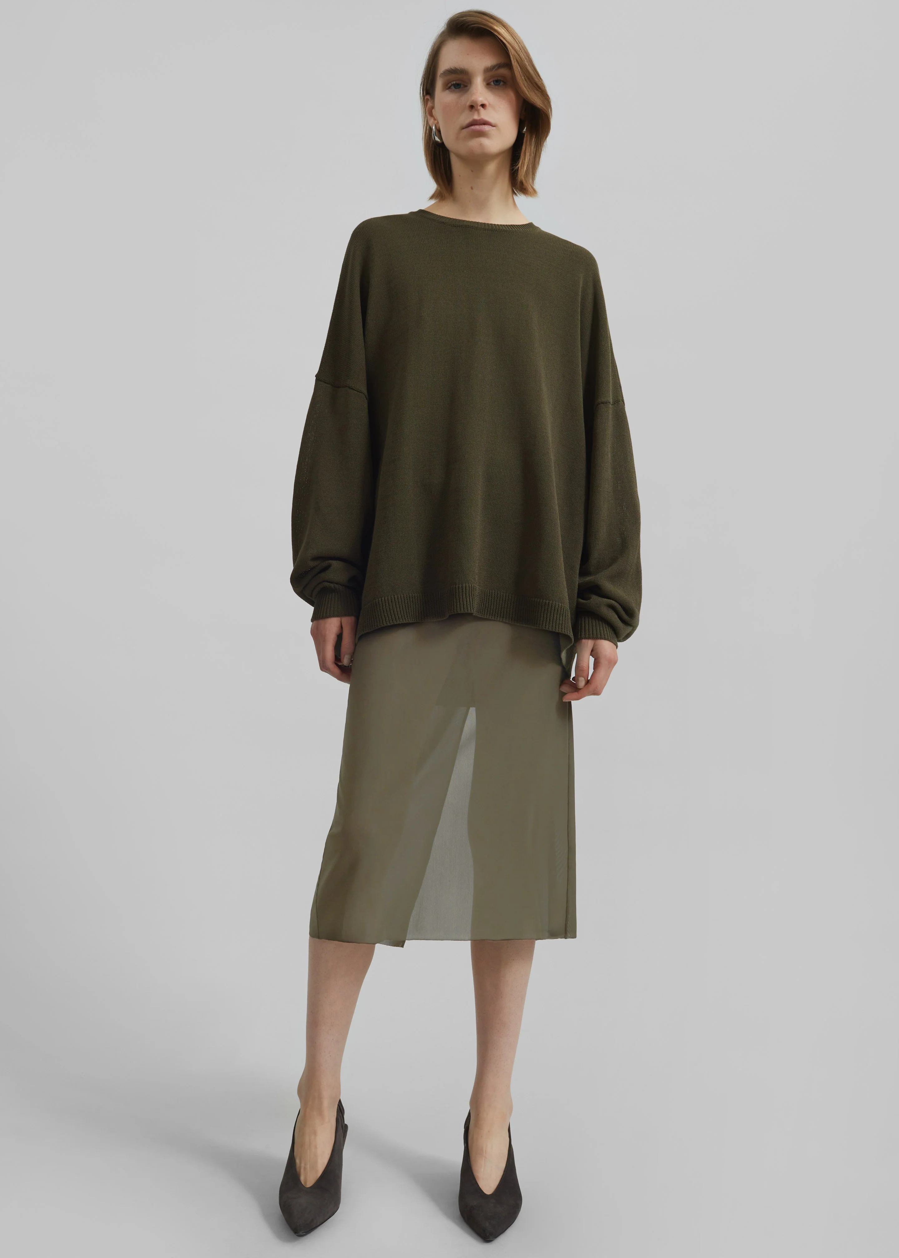 Suva Sheer Skirt - Khaki - Image 8