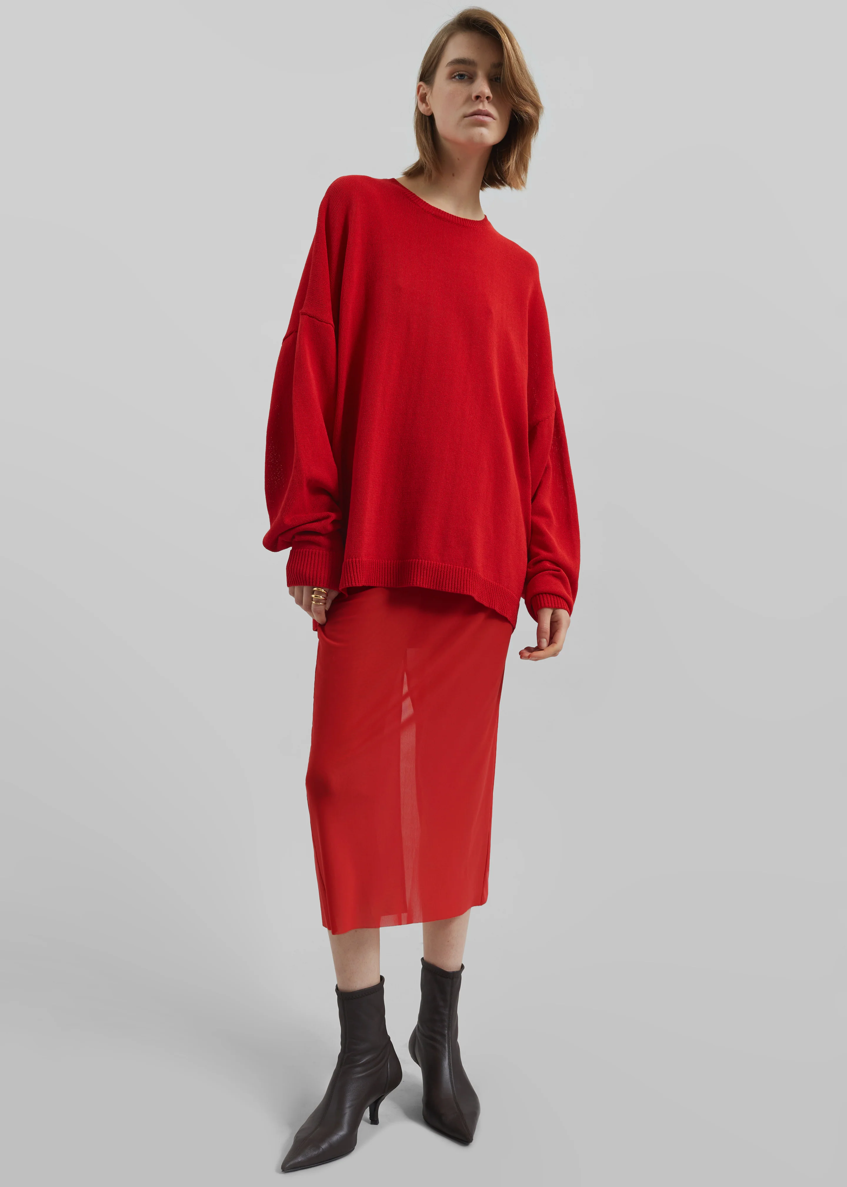 Suva Sheer Skirt - Red - Image 4