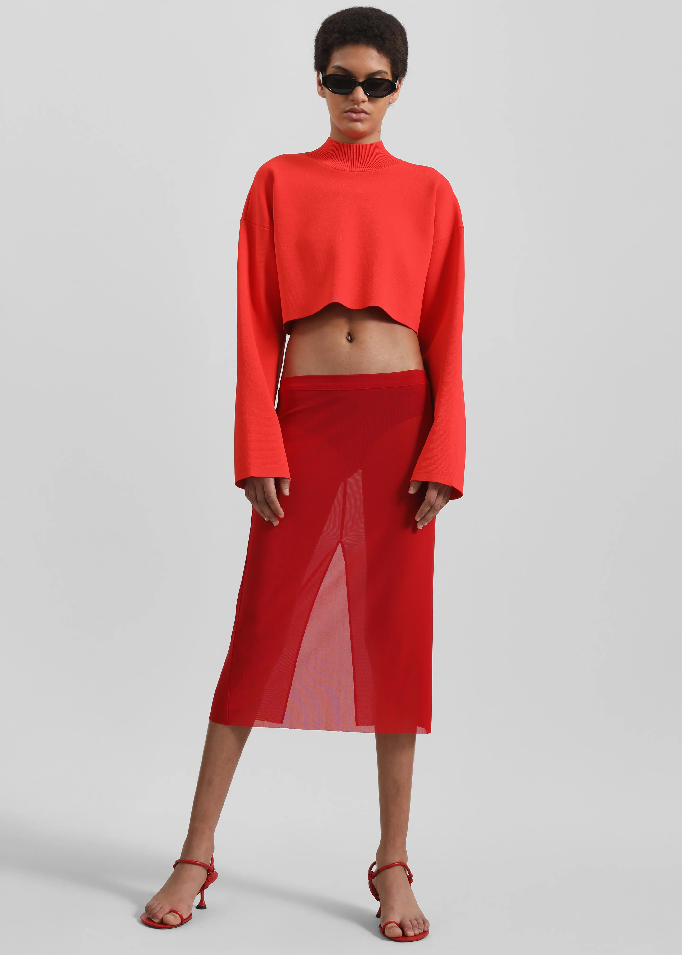 Suva Sheer Skirt - Red - Image 6