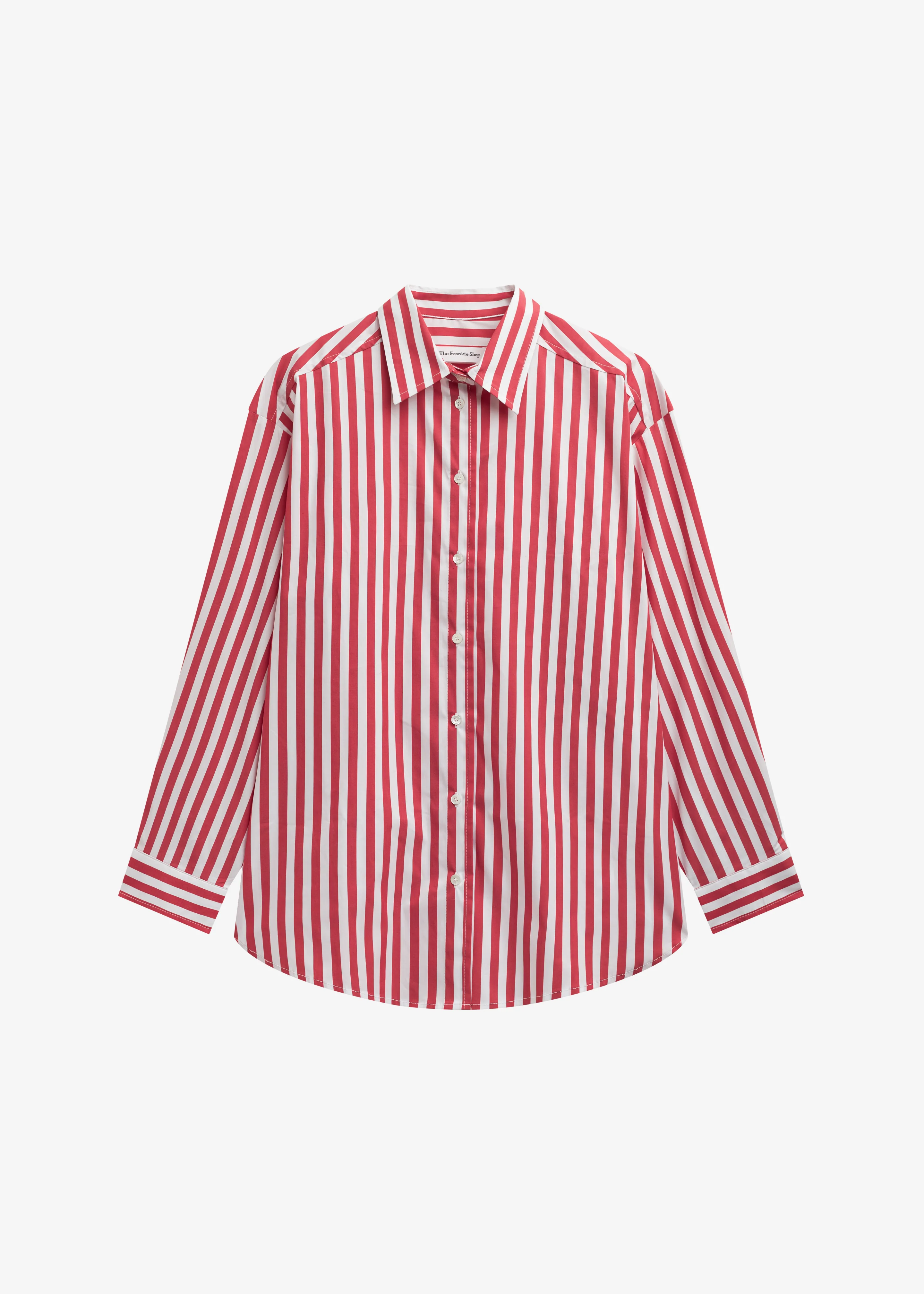 Sylvia Oxford Shirt - White/Red Stripe - Image 9