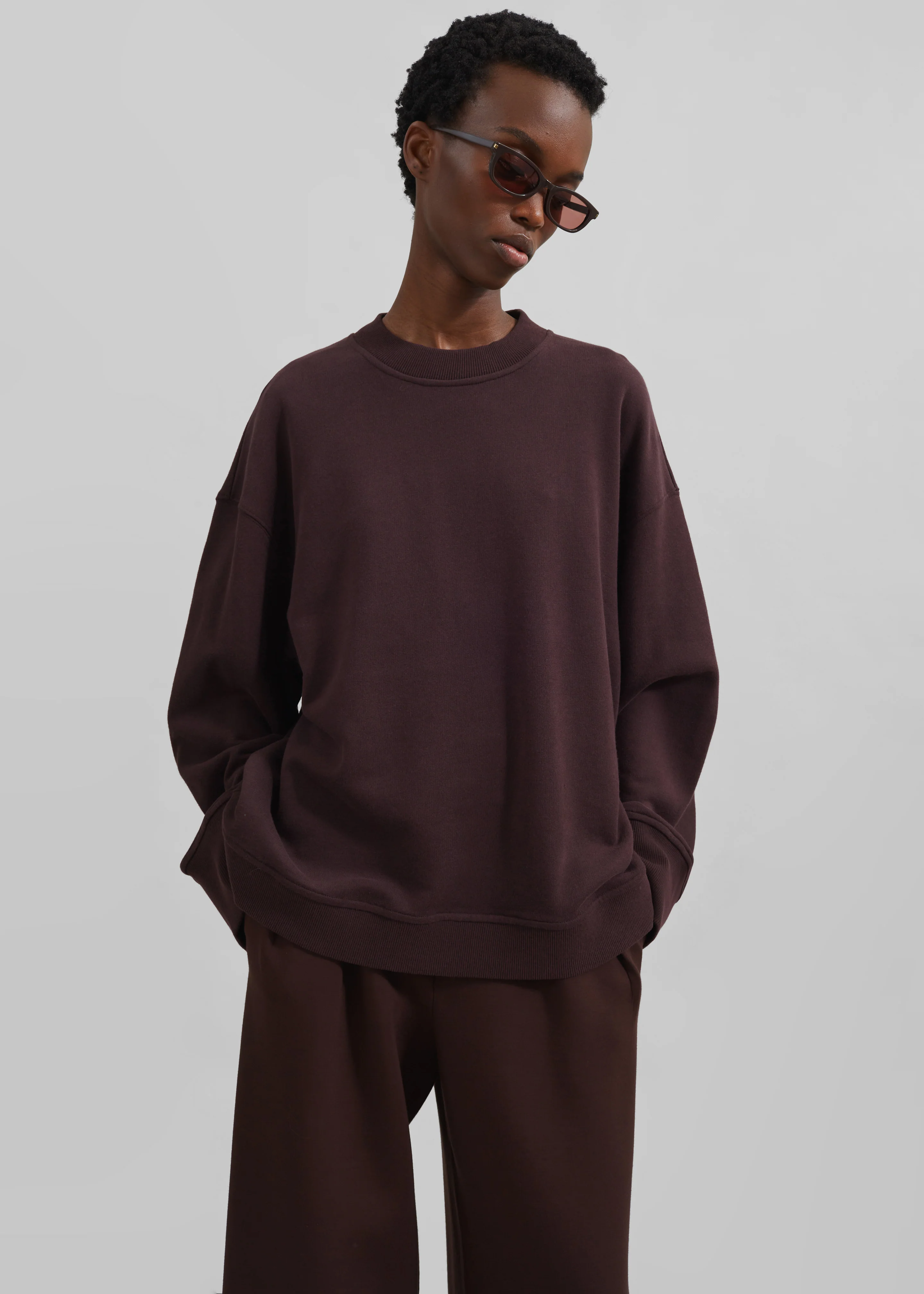 Talia Sweatshirt - Dark Plum - Image 4