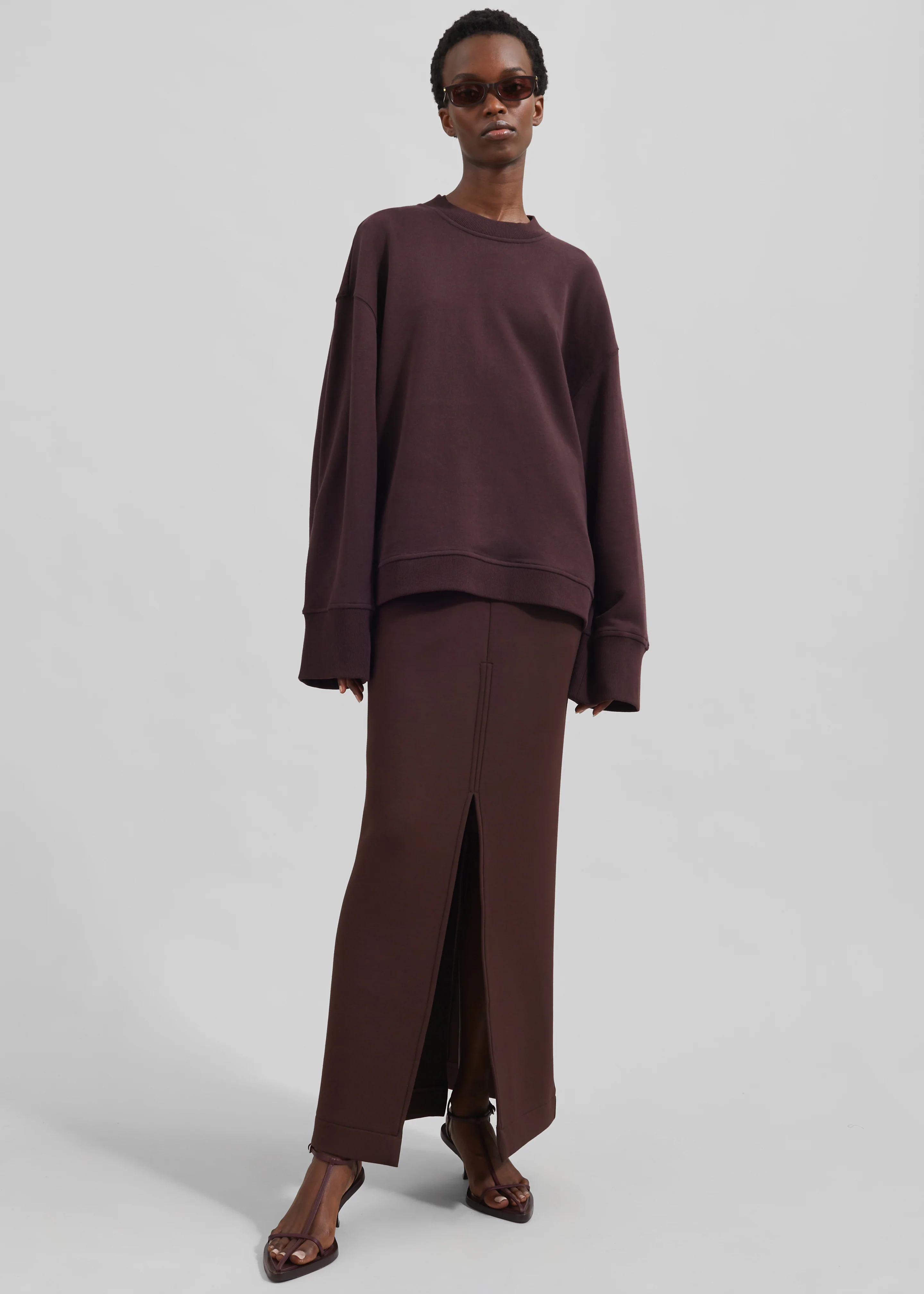 Talia Sweatshirt - Dark Plum - Image 6