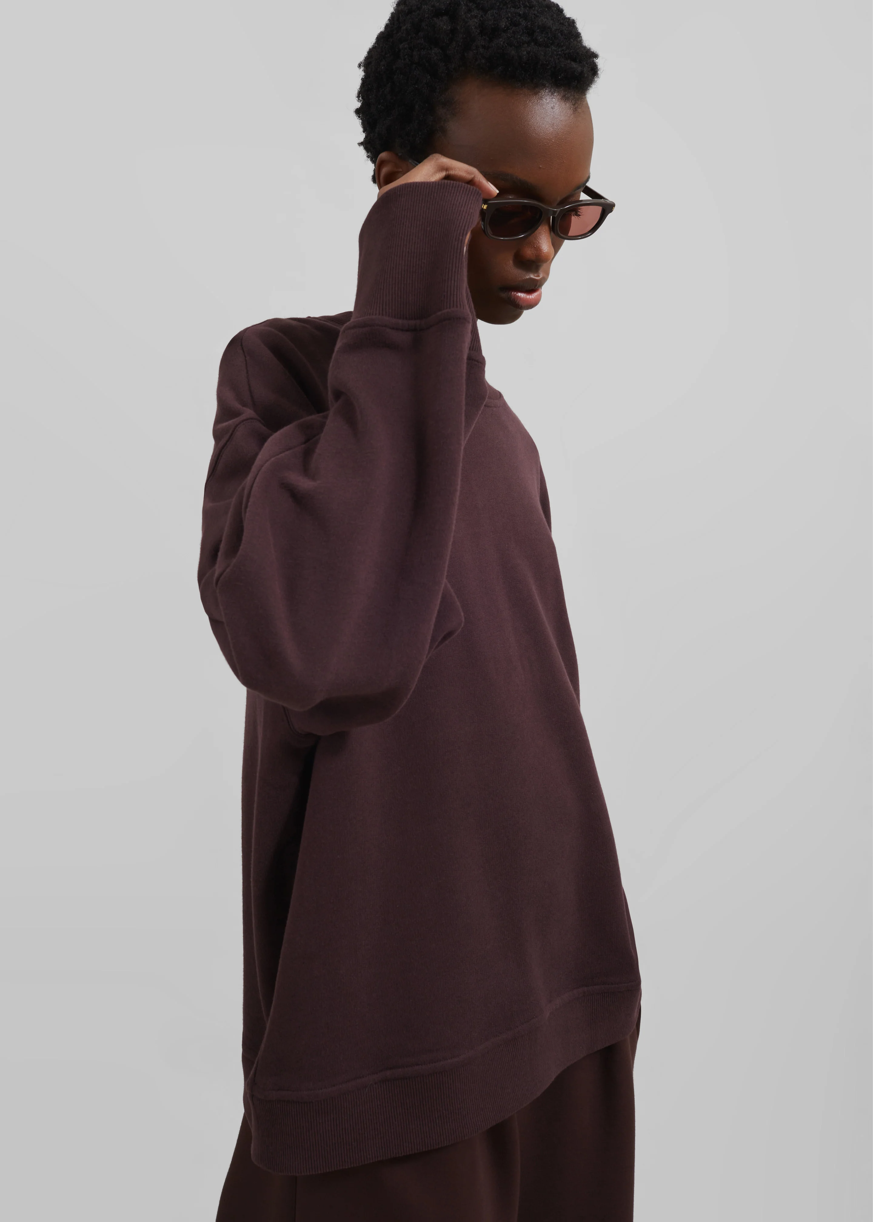 Talia Sweatshirt - Dark Plum - Image 7