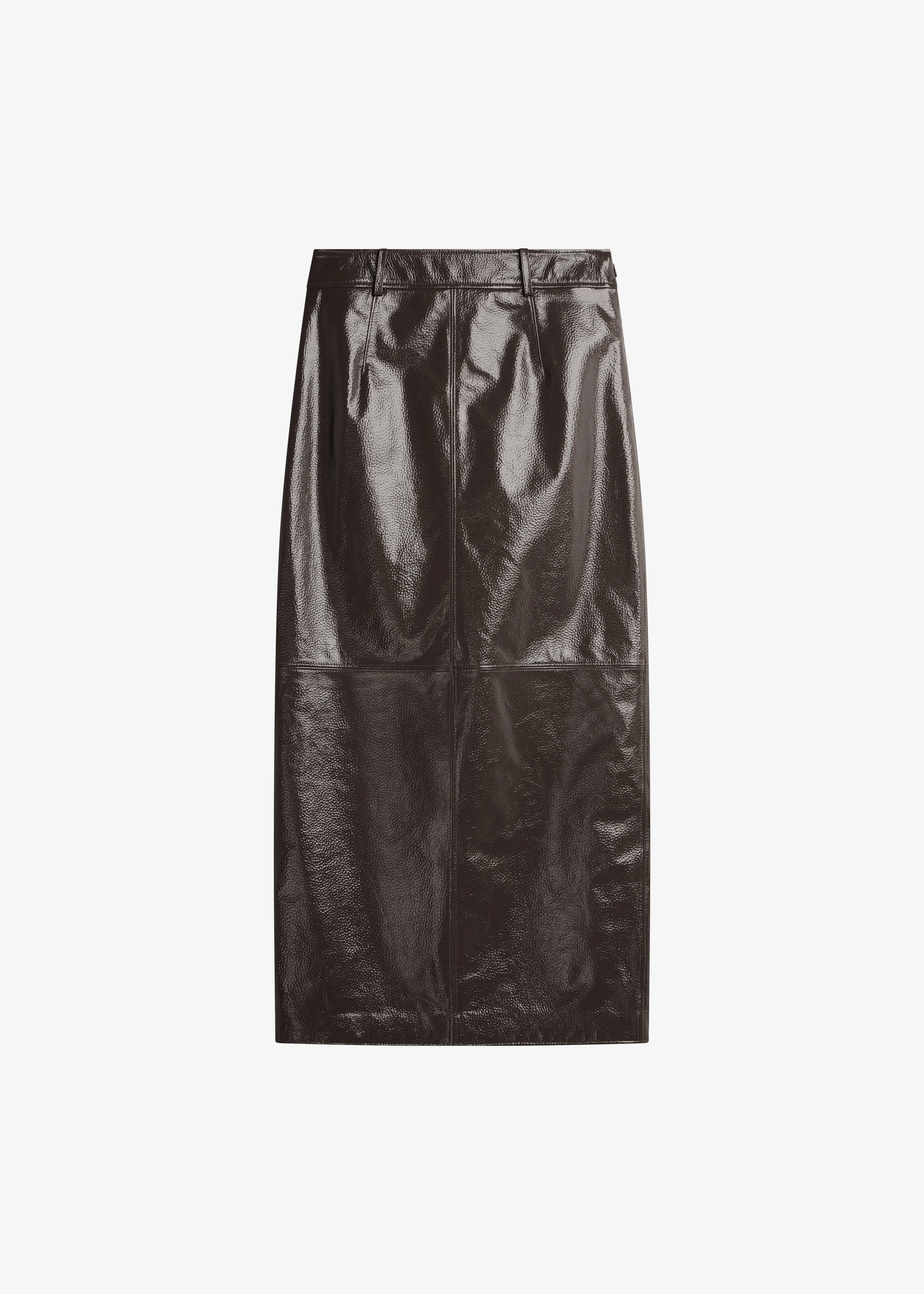 Taney Crackled Pencil Skirt - Brown - Image 7