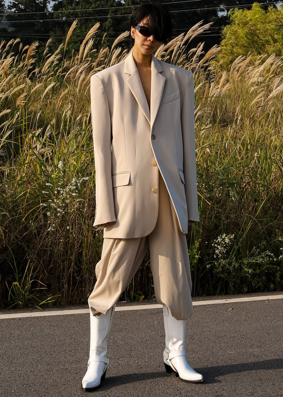Tansy Oversized Blazer - Beige - Image 11