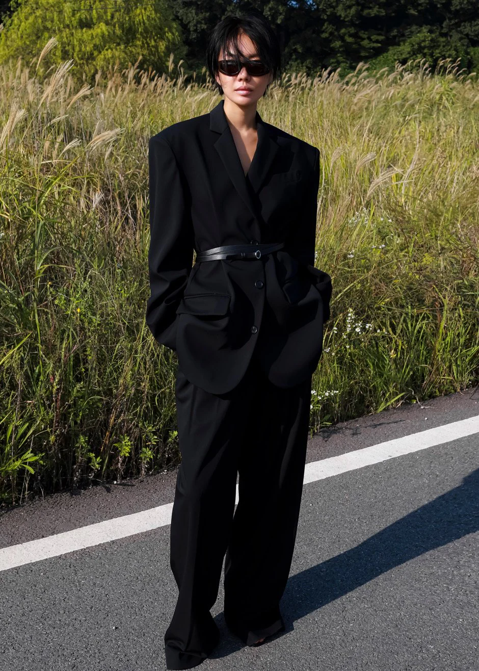 Tansy Oversized Blazer - Black - Image 12