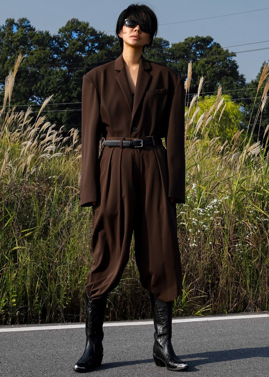 Tansy Oversized Blazer - Chocolate - Image 7