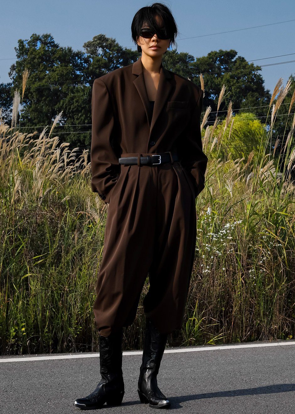 Tansy Oversized Blazer - Chocolate - Image 8