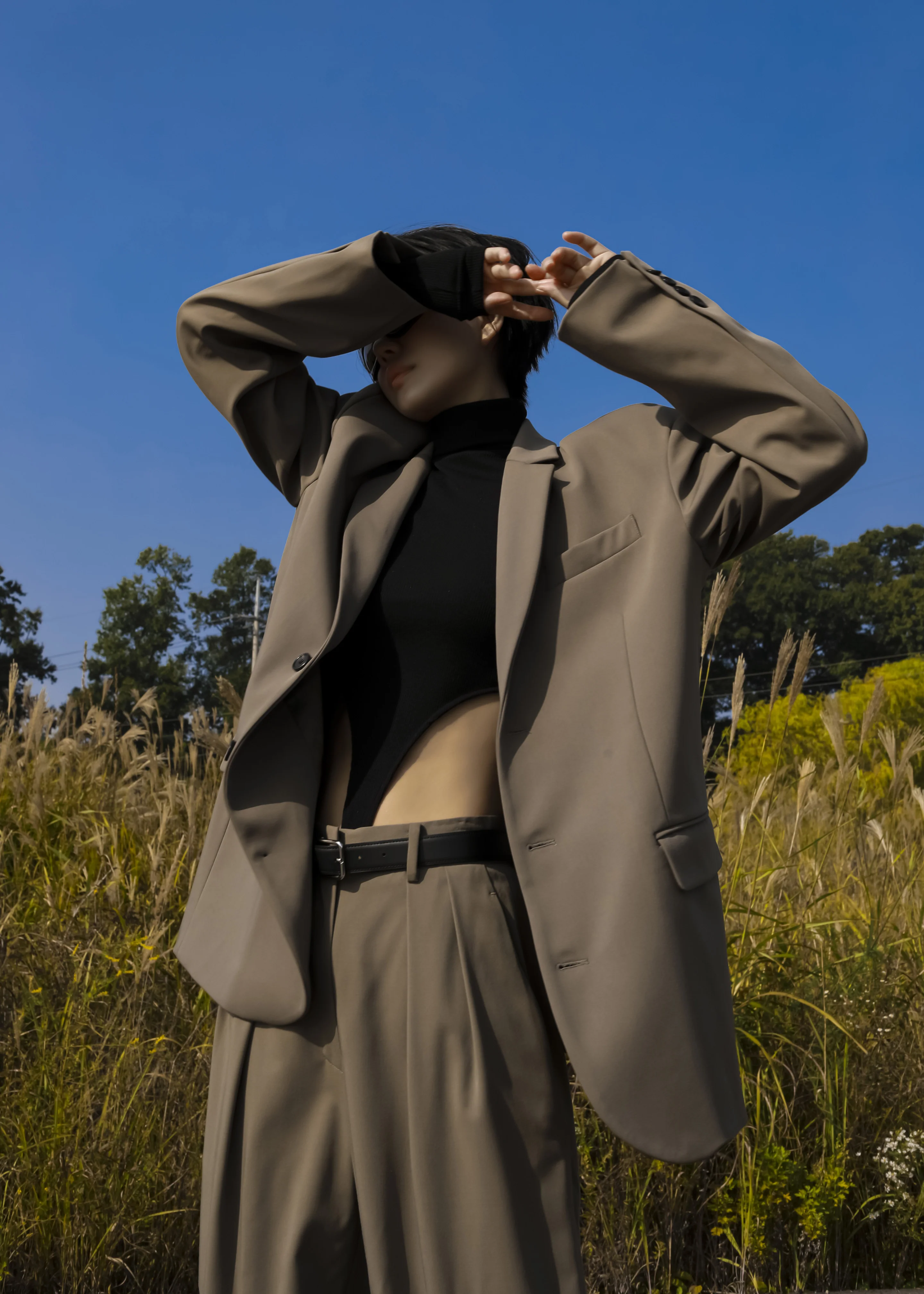 Tansy Oversized Blazer - Olive - Image 12