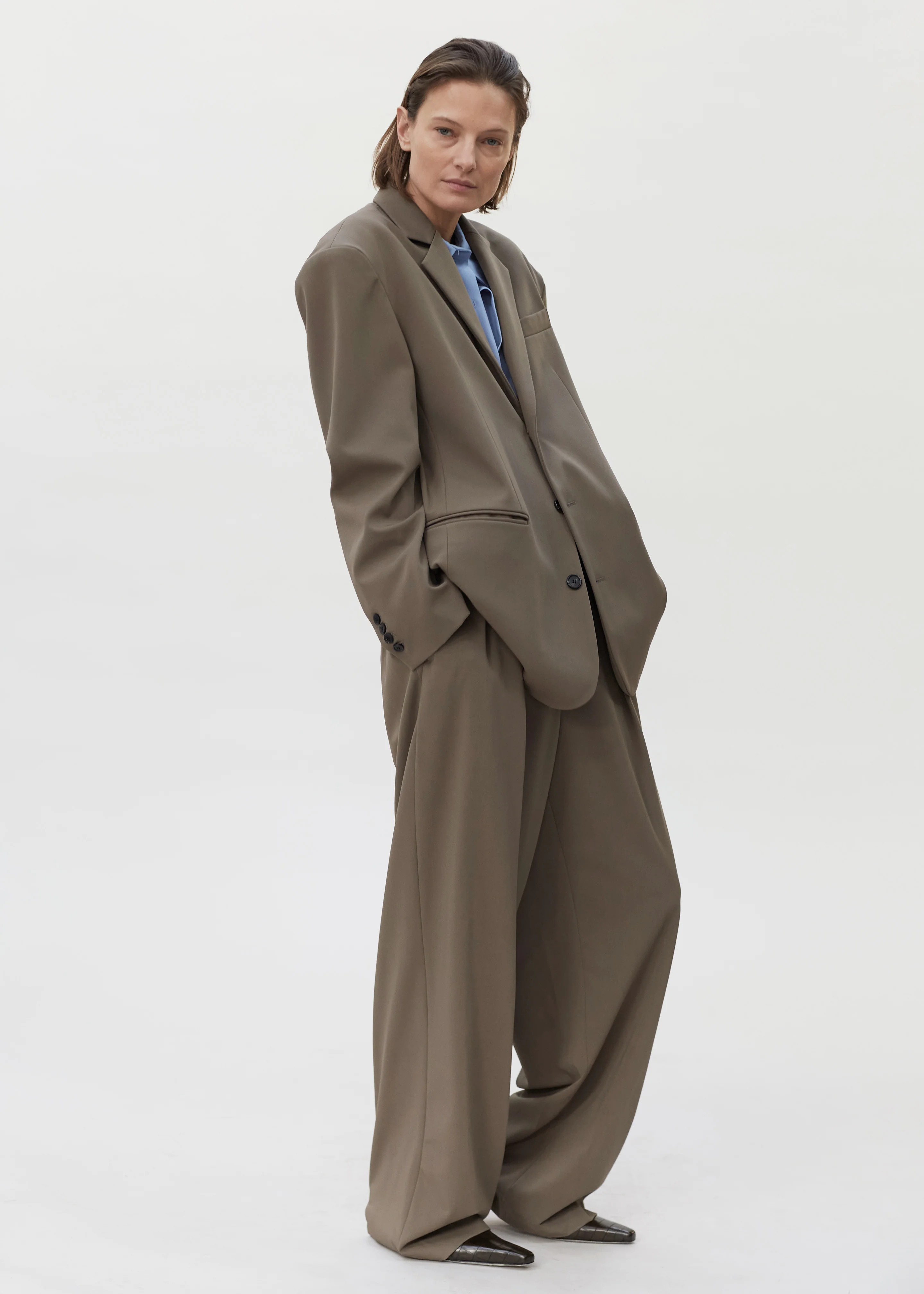 Tansy Oversized Blazer - Olive - Image 8