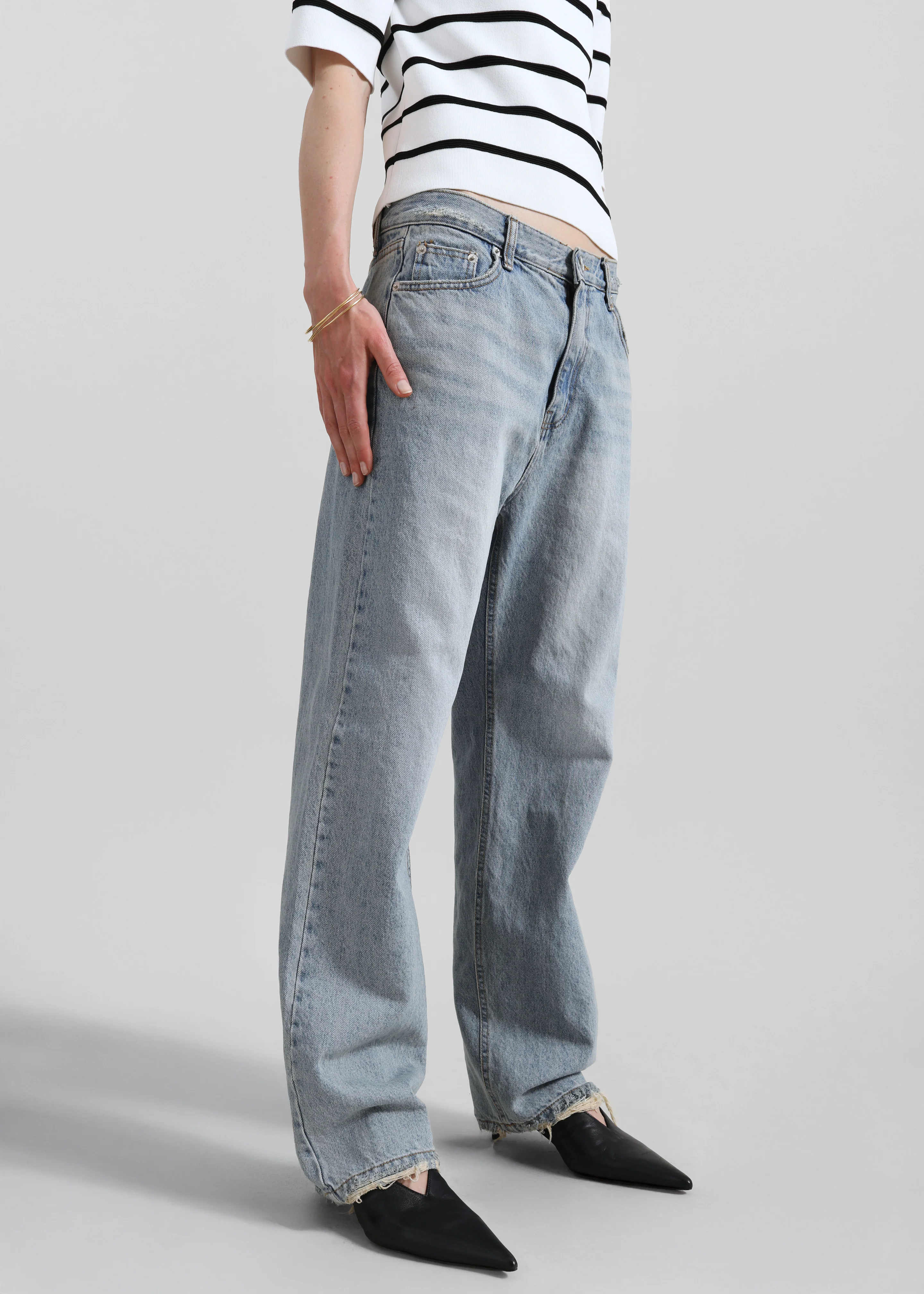 Tarmi Straight Leg Jeans - Light Wash - Image 5