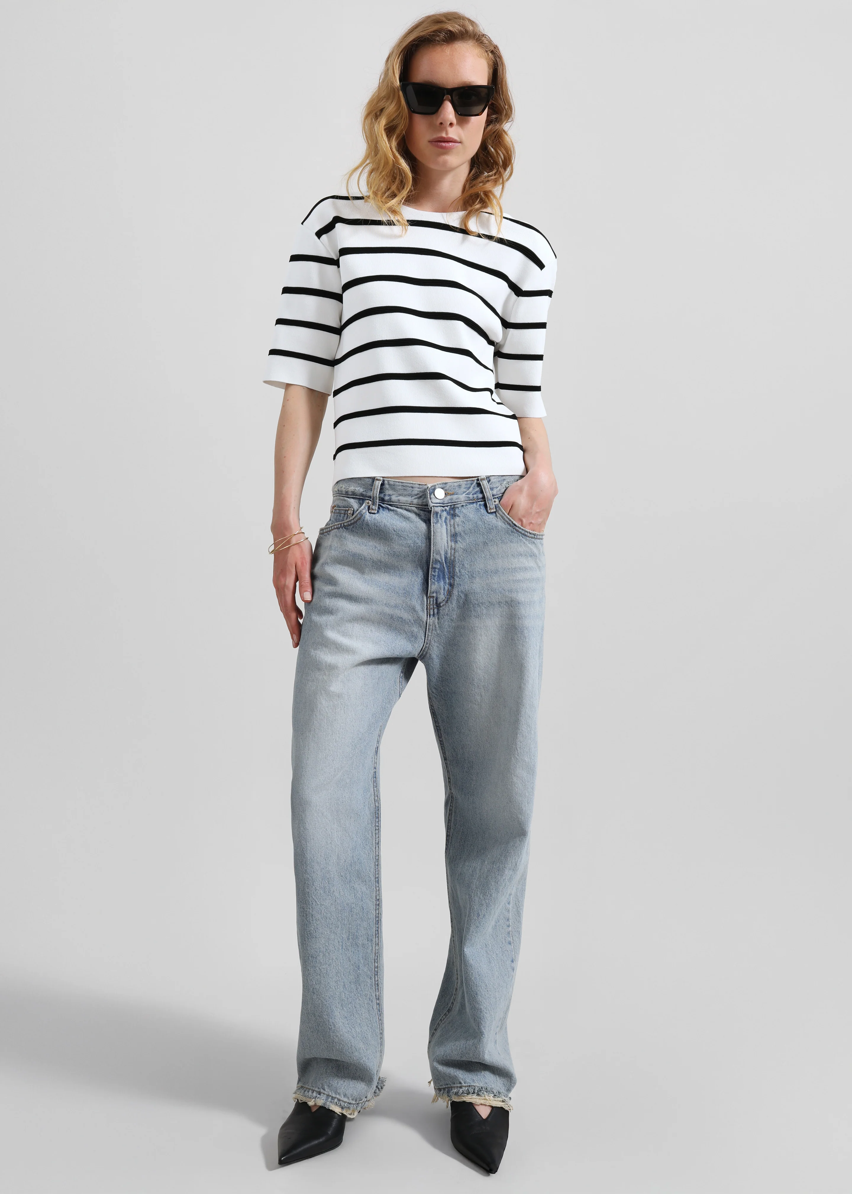 Tarmi Straight Leg Jeans - Light Wash - Image 7