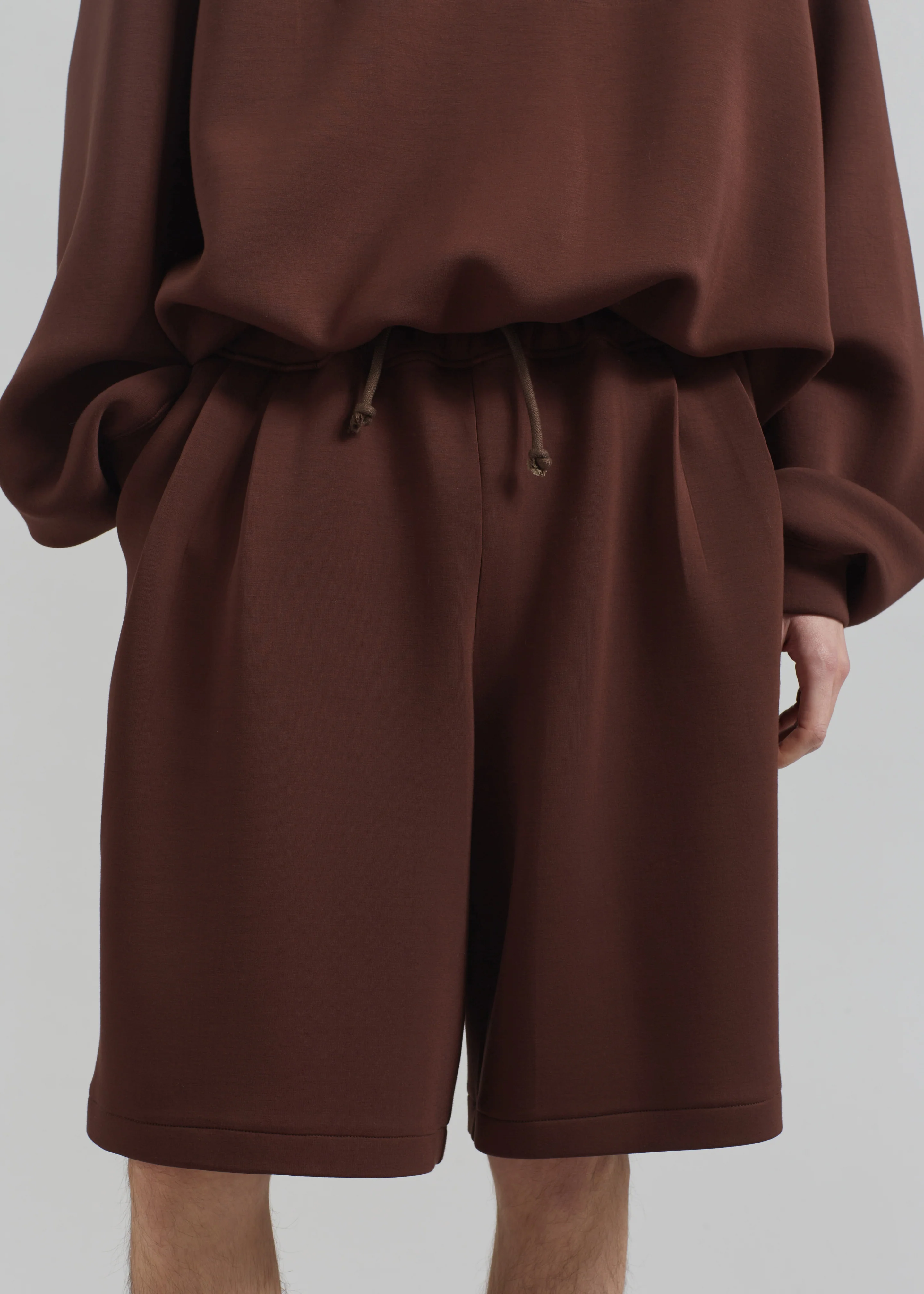 Tate Sweat Shorts - Brown - Image 3