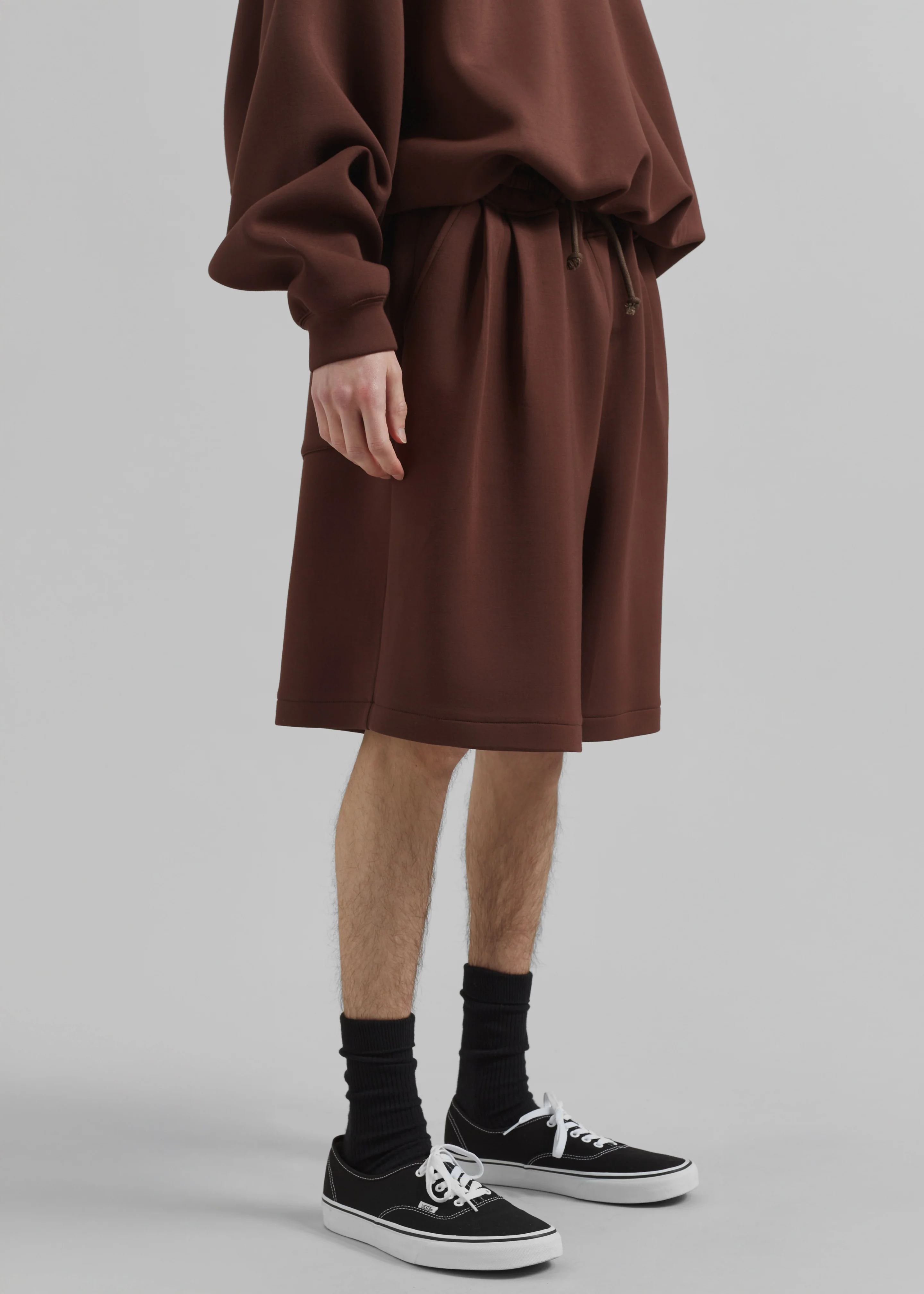 Tate Sweat Shorts - Brown - Image 5
