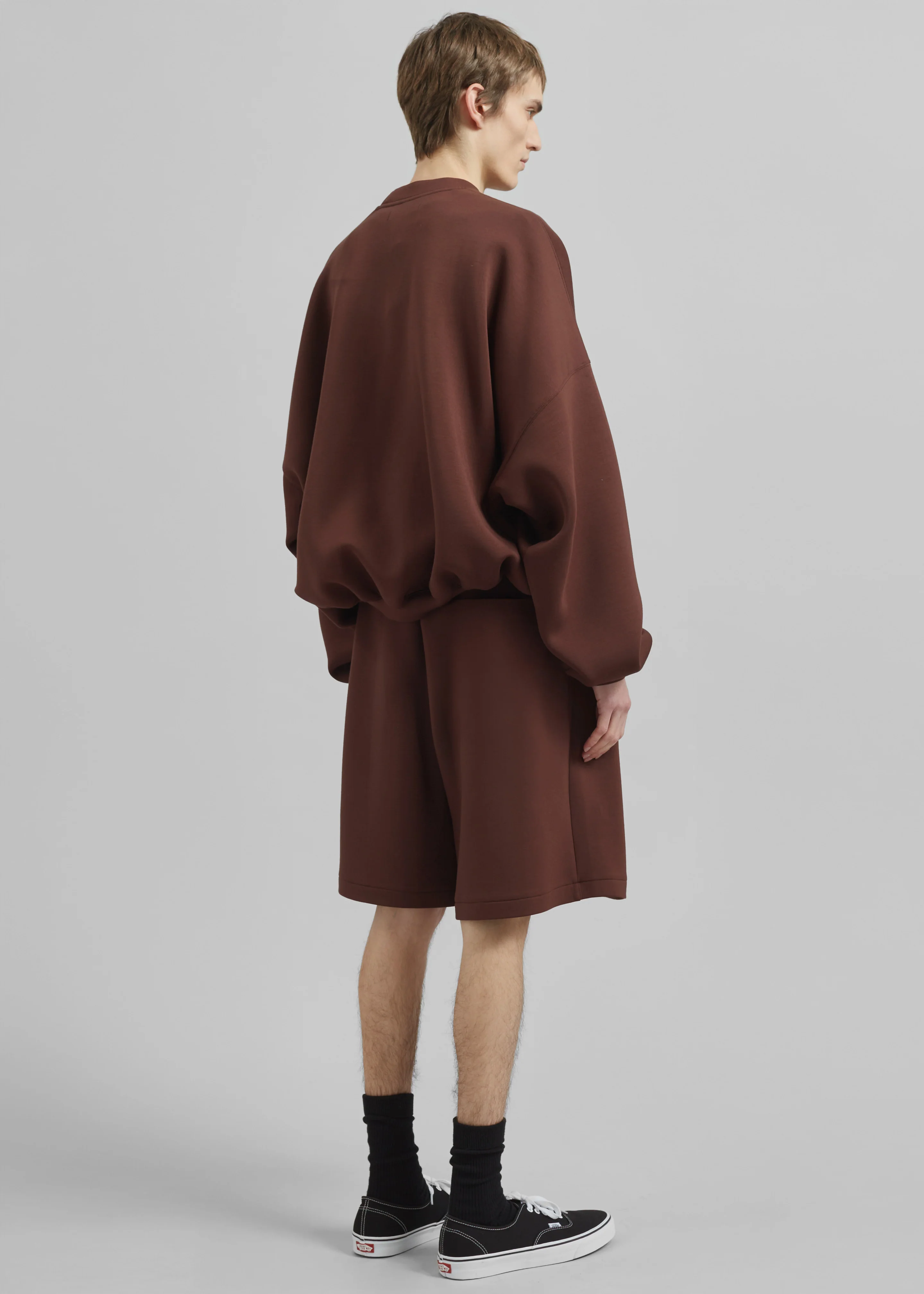 Tate Sweat Shorts - Brown - Image 7