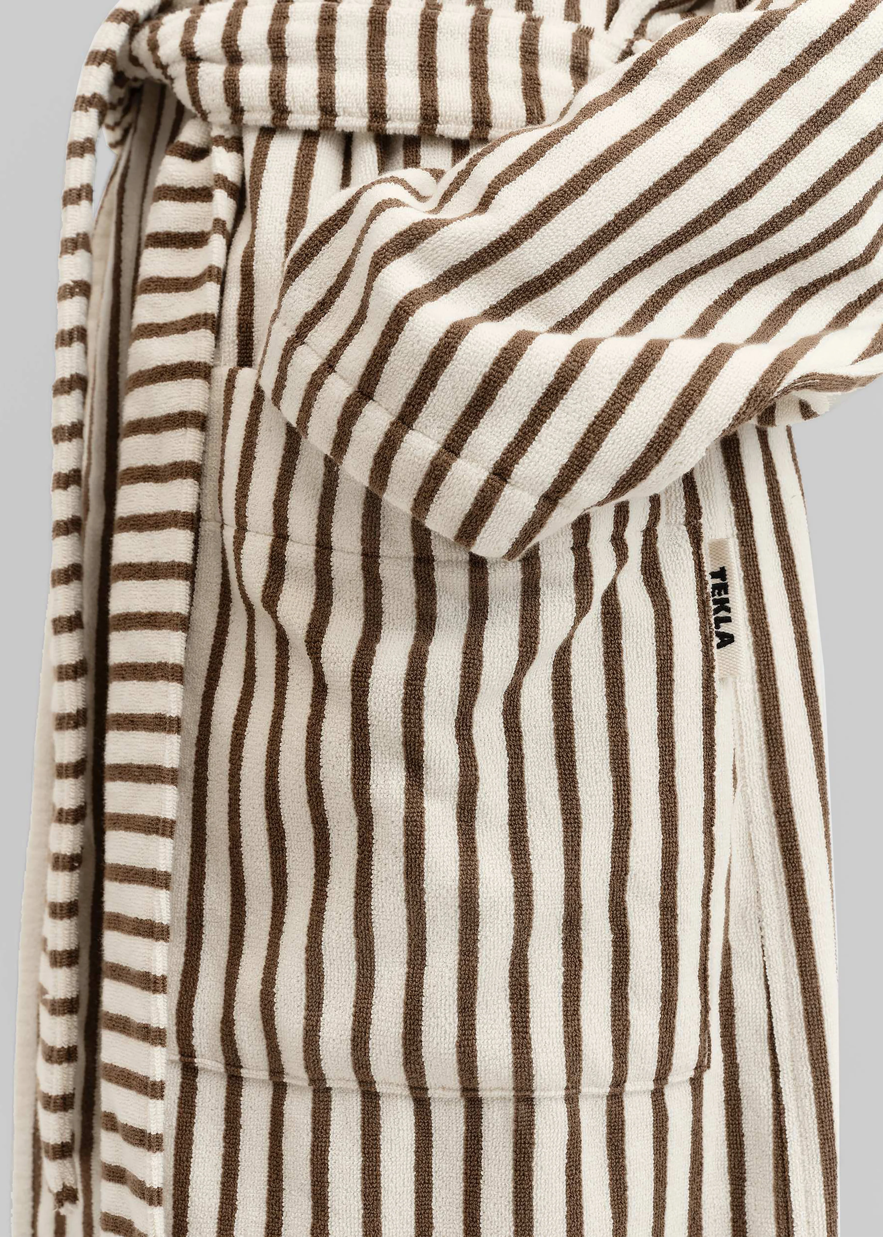 Tekla Hooded Bathrobe - Kodiak Stripes - Image 4