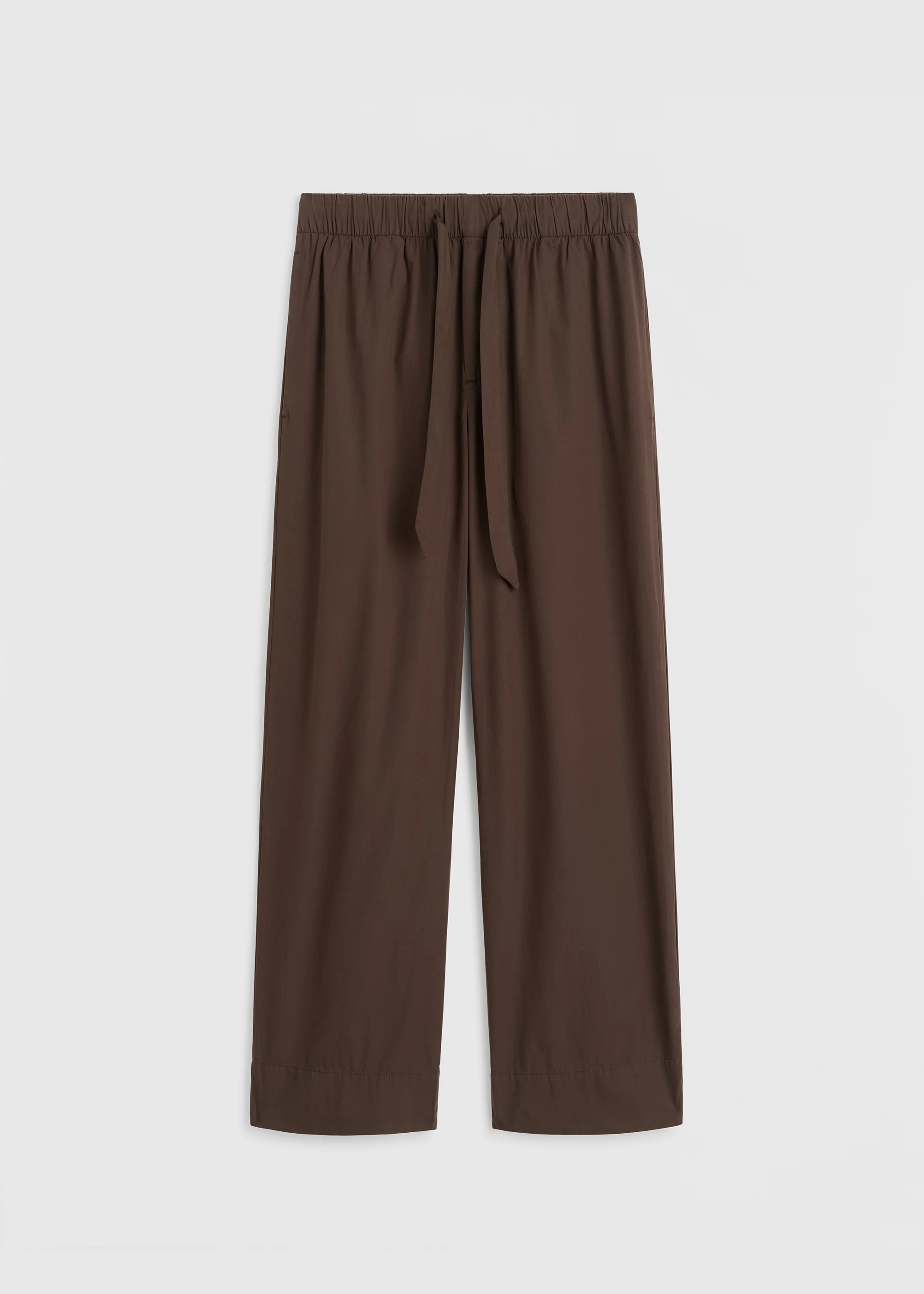 Tekla Poplin Pyjama Pants - Coffee - Image 10