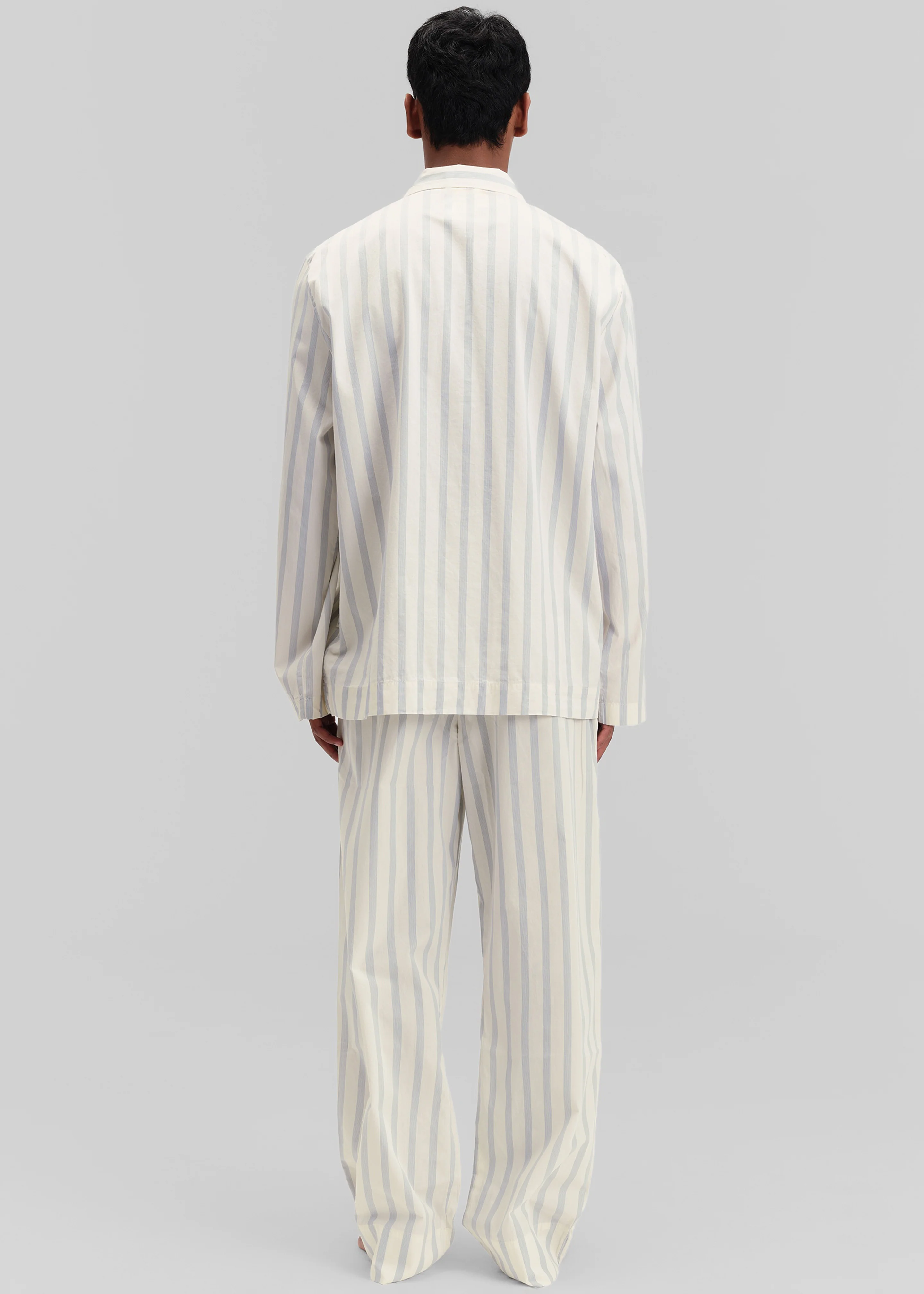 Tekla Poplin Pyjama Shirt - Needle Stripes - Image 11