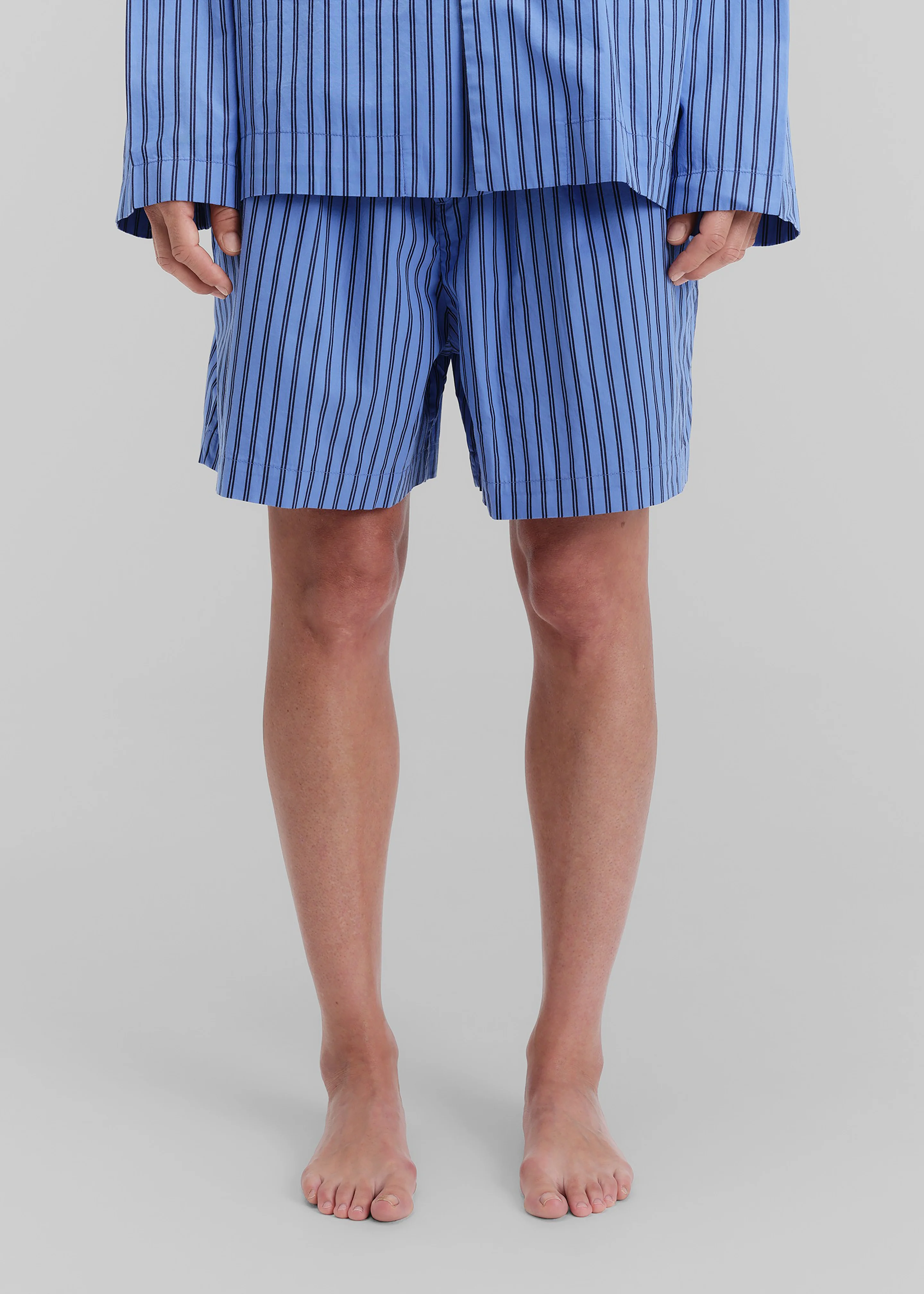 Tekla Poplin Pyjama Shorts - Boro Stripes - Image 4