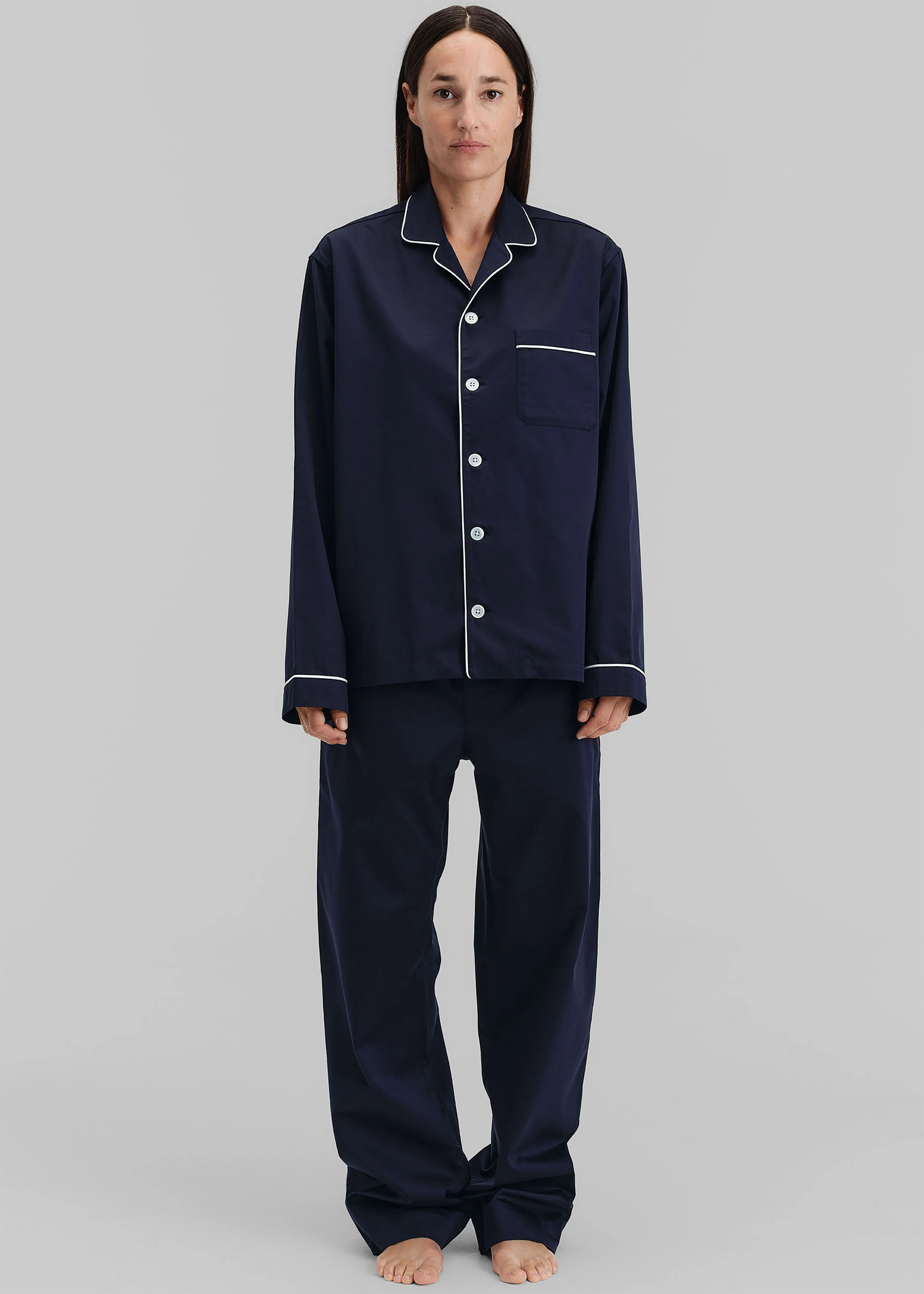 Tekla Sateen Pyjama Pants - Chelsea - Image 6