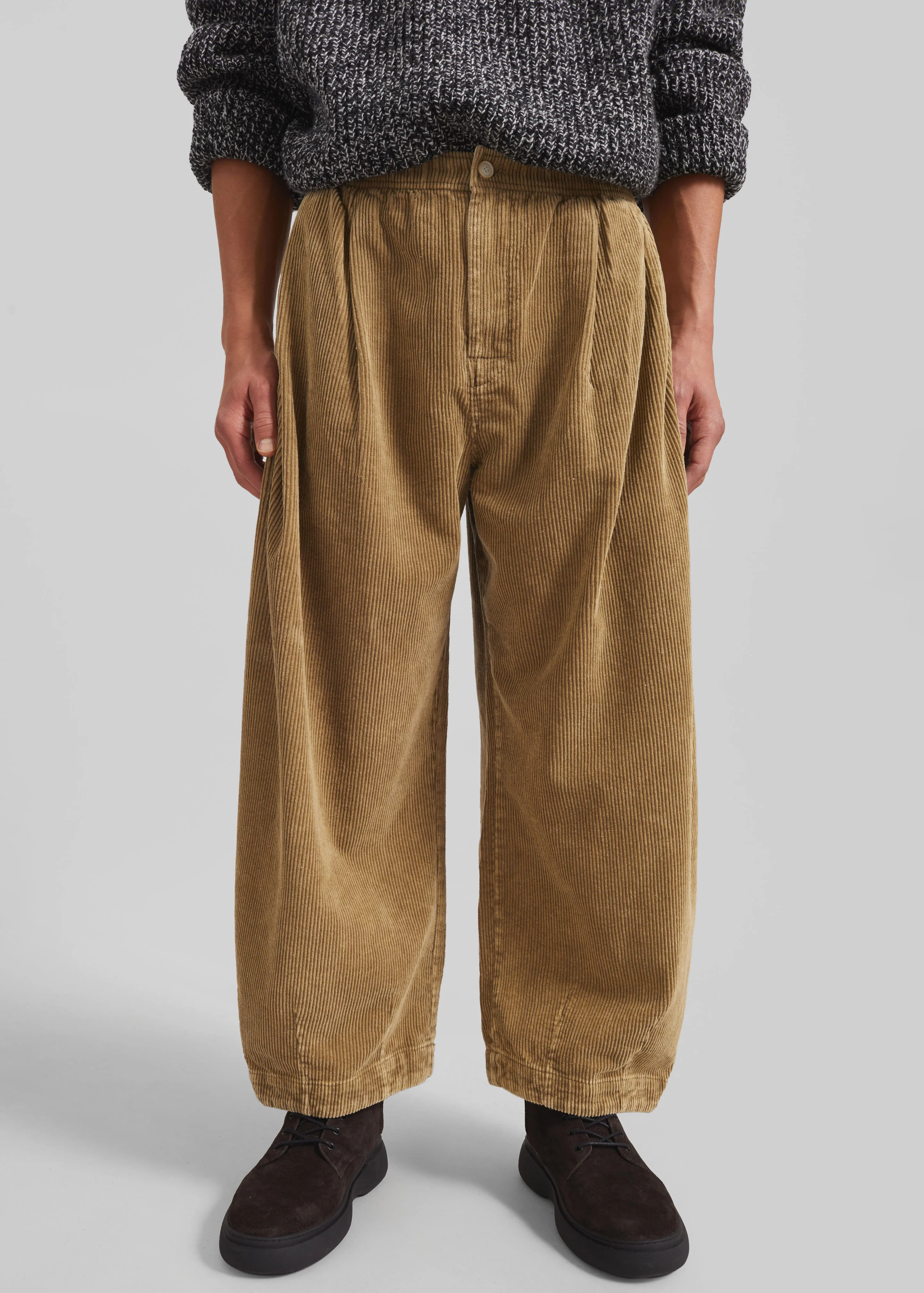 Telfer Corduroy Balloon Pants - Beige - Image 2