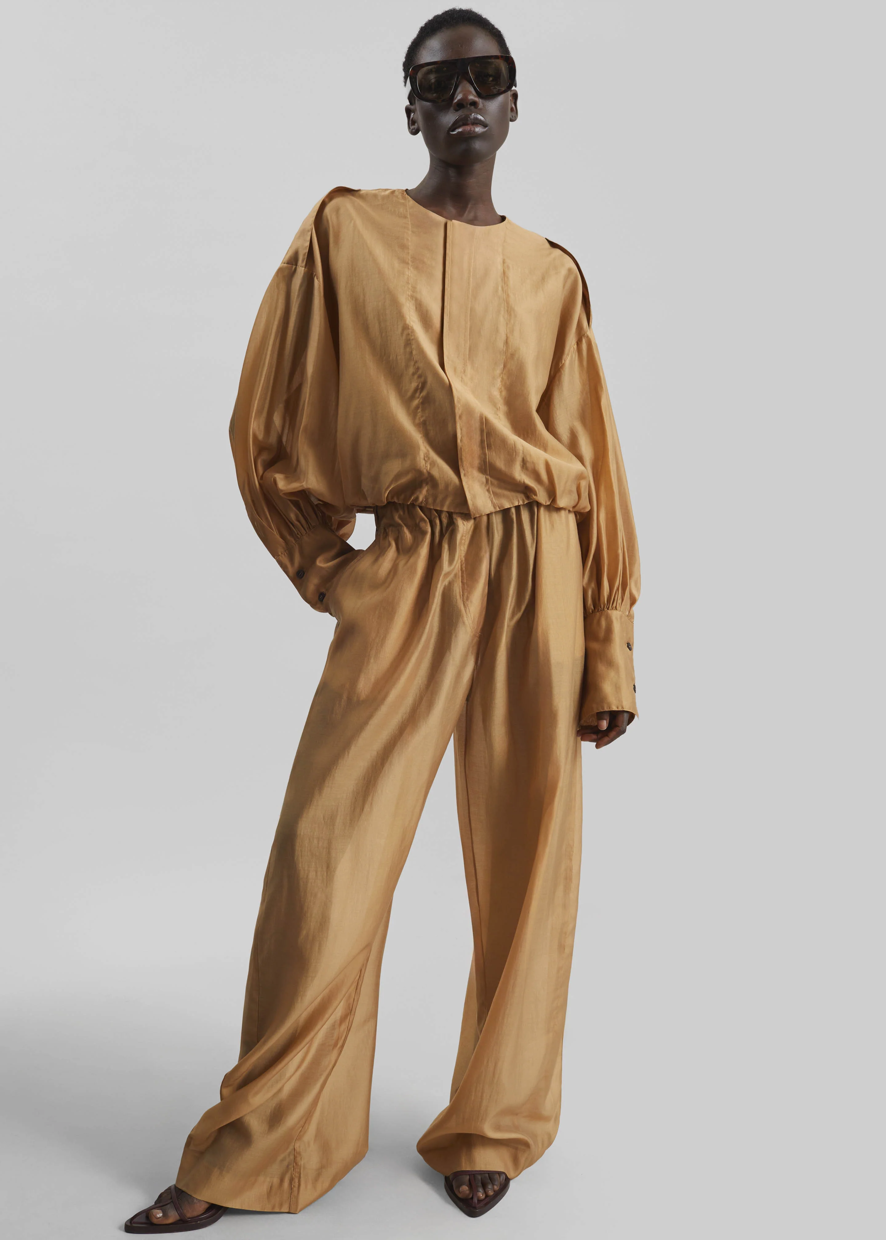 TheLatest Diana Light Muslin Shirt - Nude - Image 3