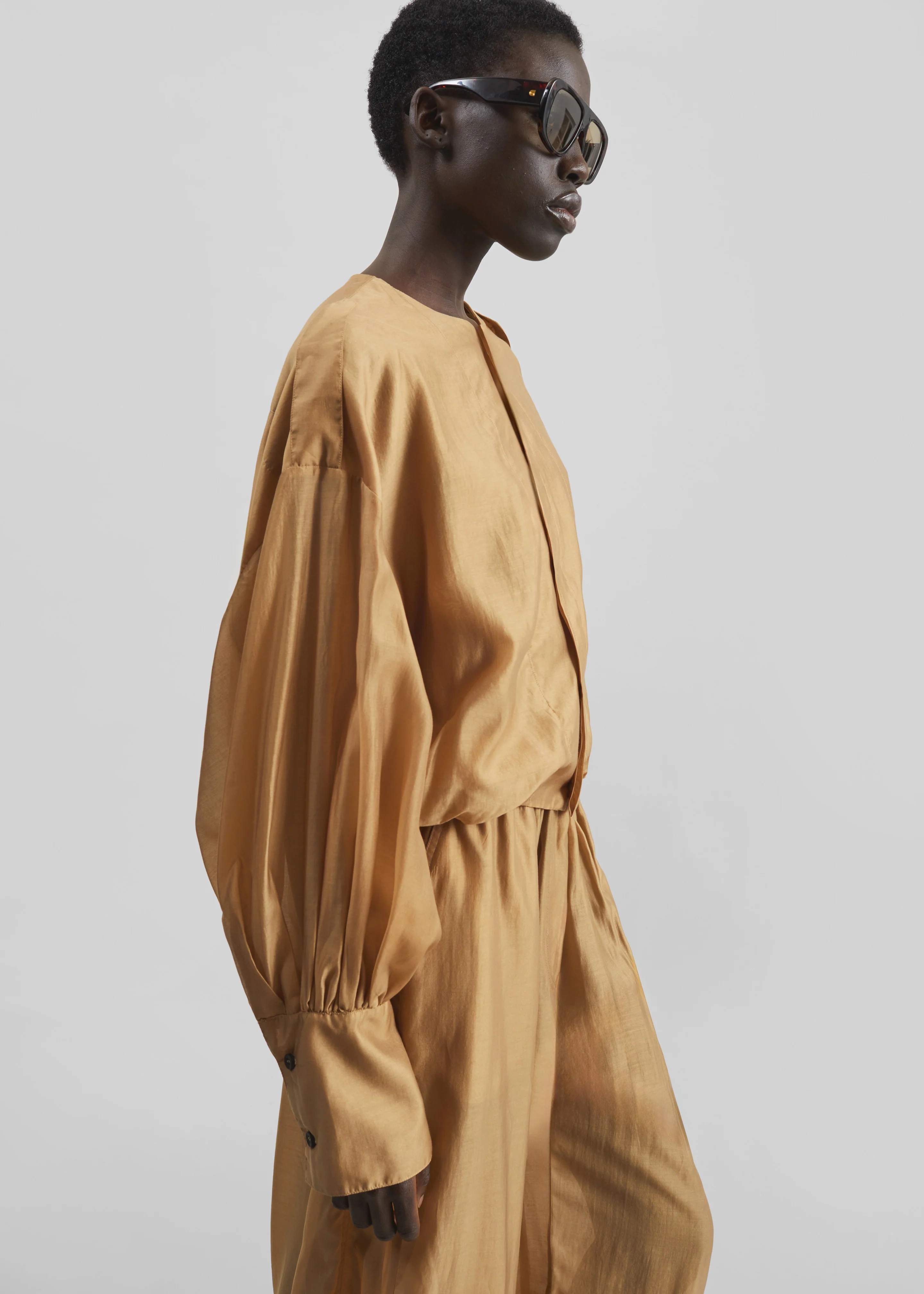 TheLatest Diana Light Muslin Shirt - Nude - Image 4