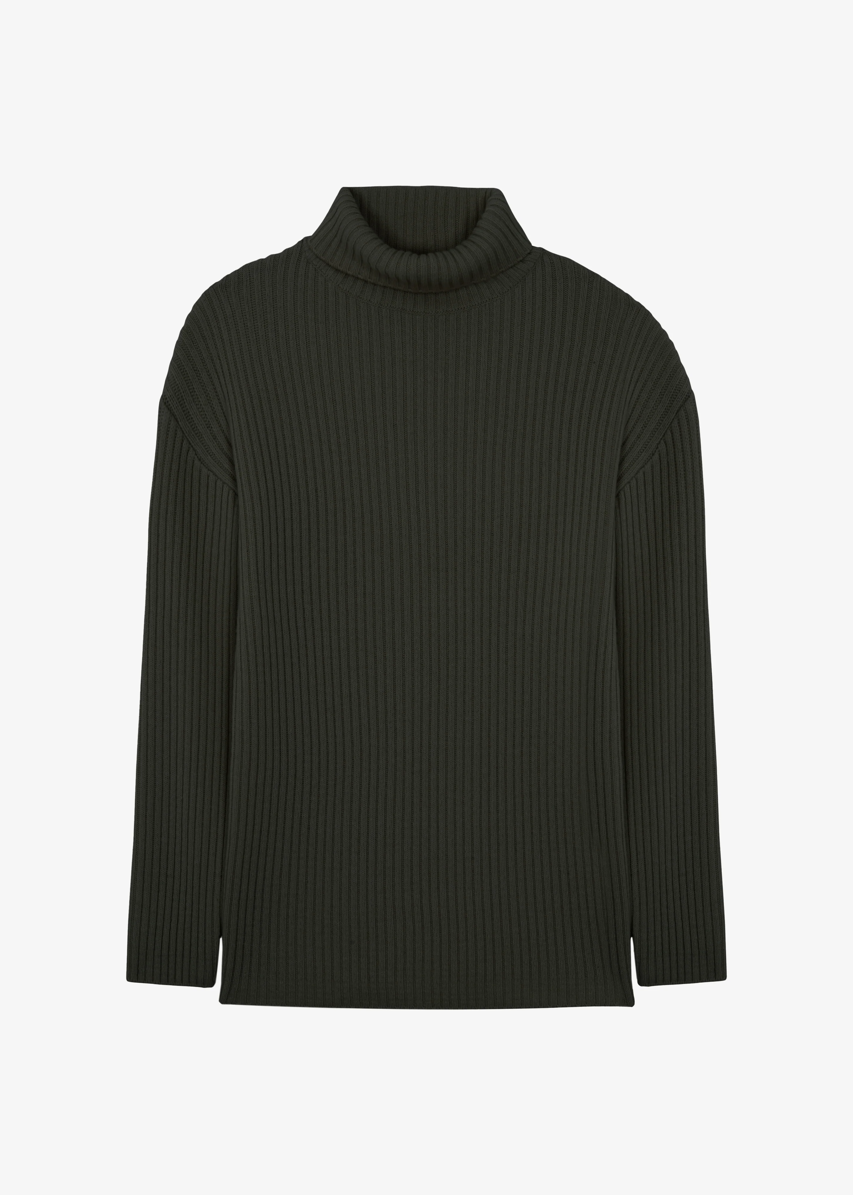 Thelma Ribbed Sweater Dress - Khaki - Image 11