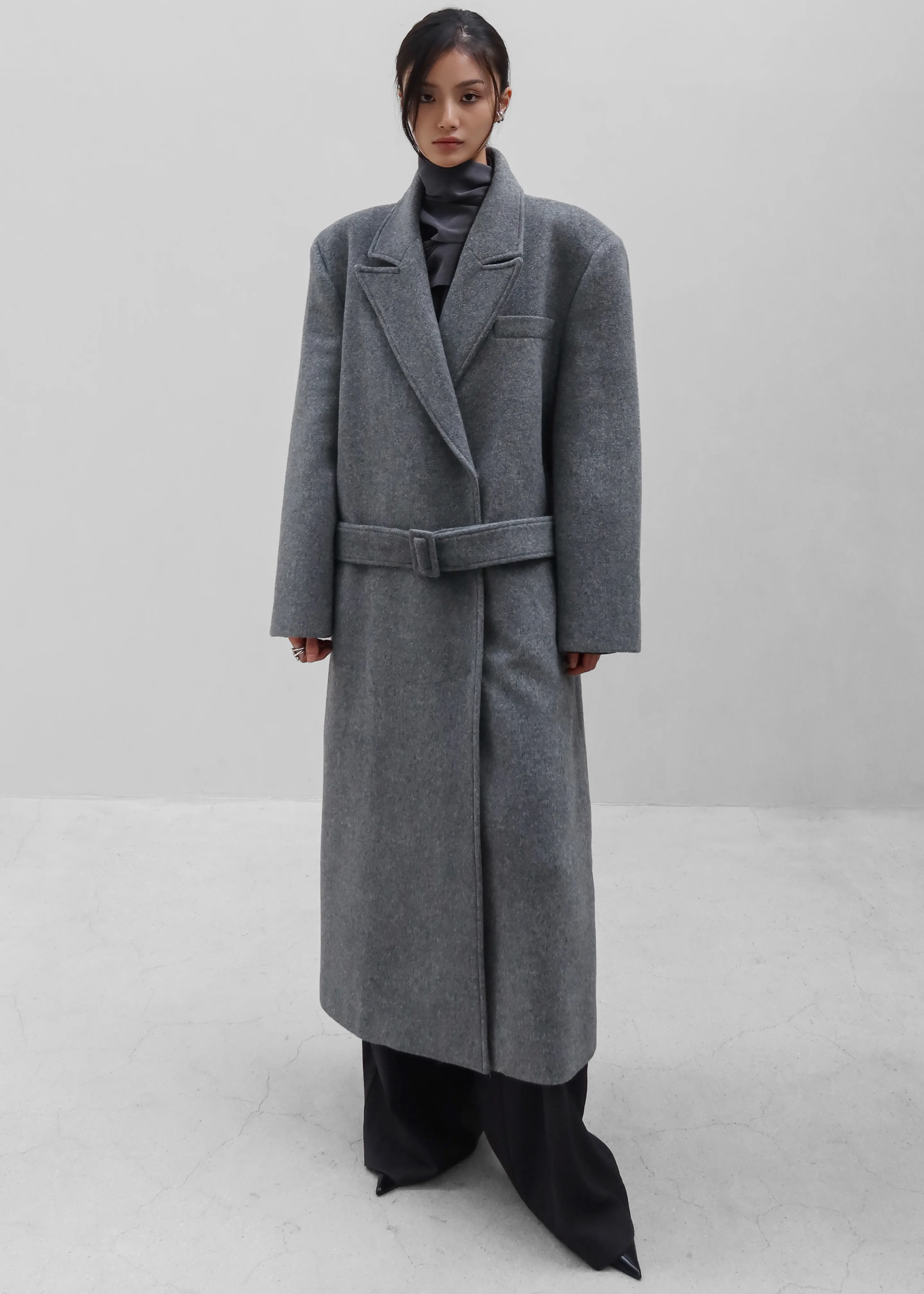 Ticino Wool Coat - Grey - Image 4
