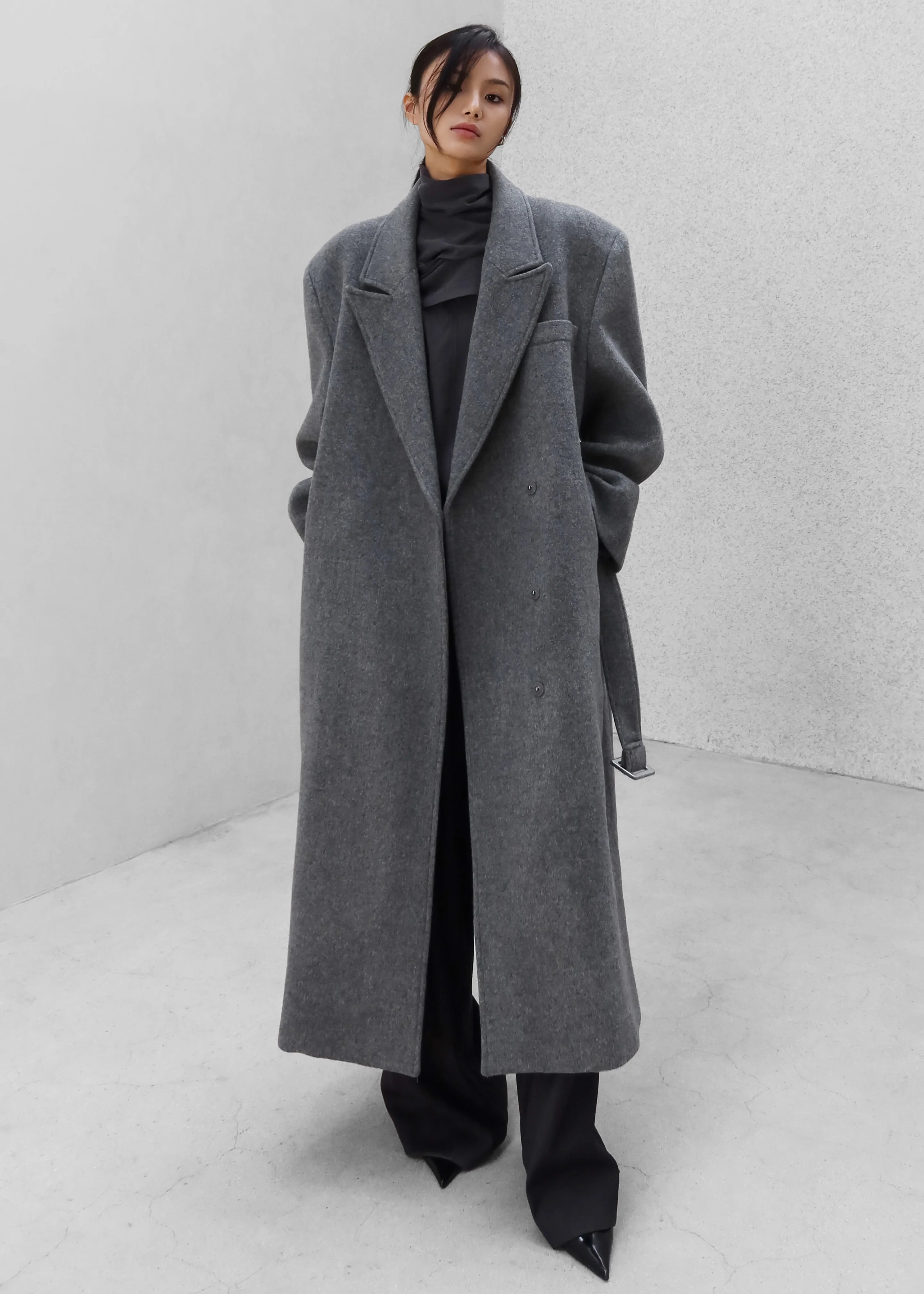 Ticino Wool Coat - Grey - Image 5