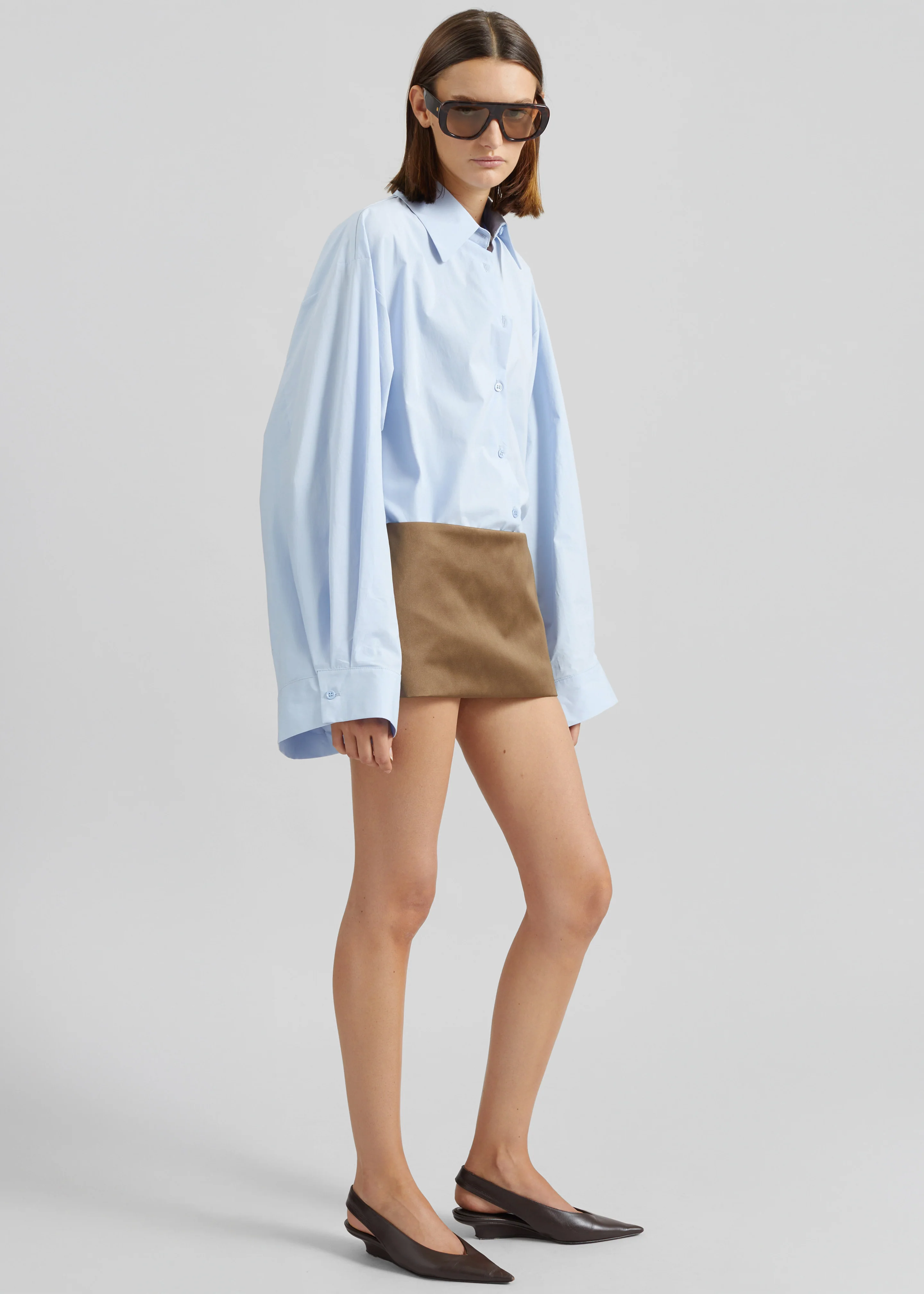 Tila Wide Sleeve Shirt - Light Blue - Image 6