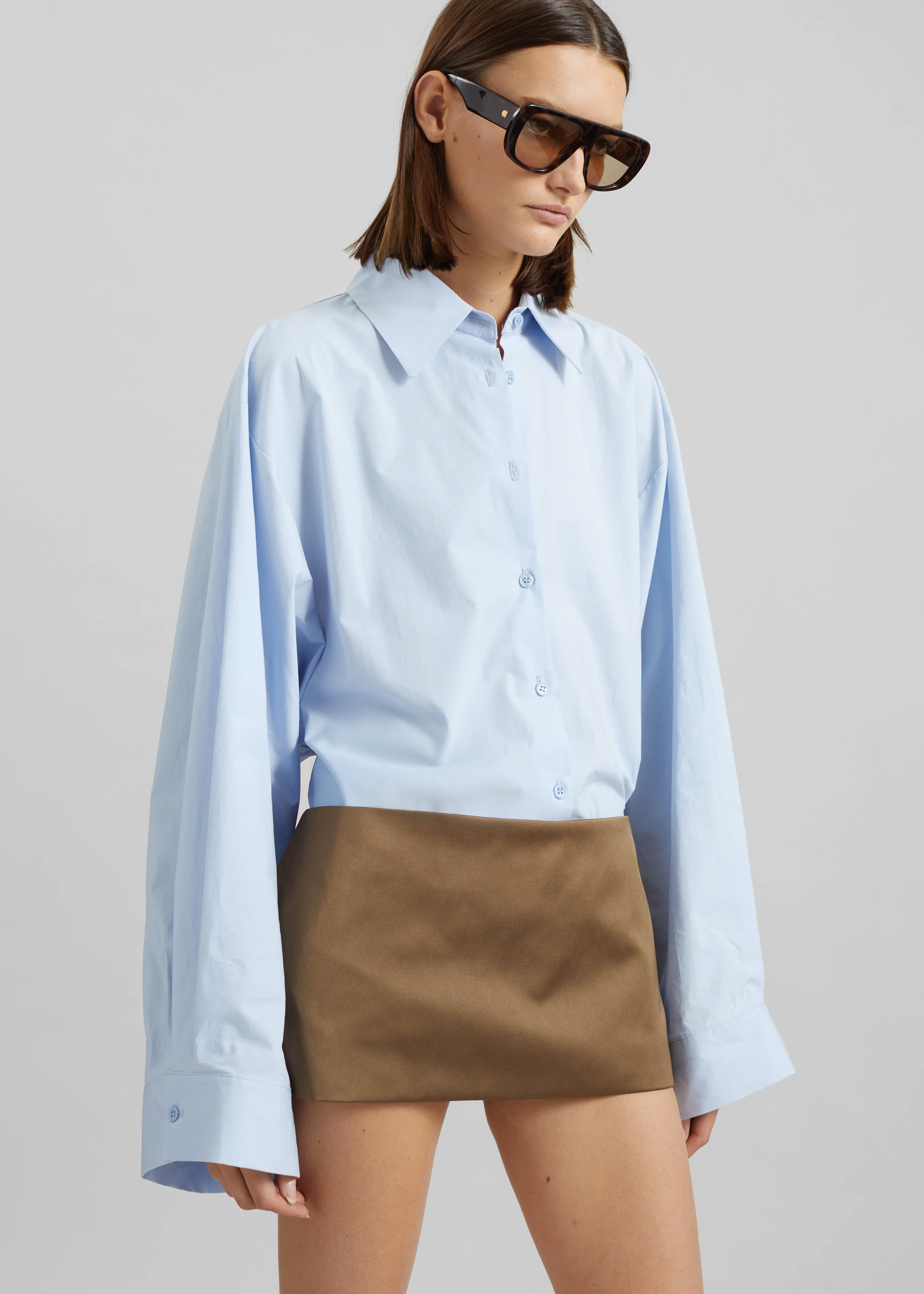 Tila Wide Sleeve Shirt - Light Blue - Image 7