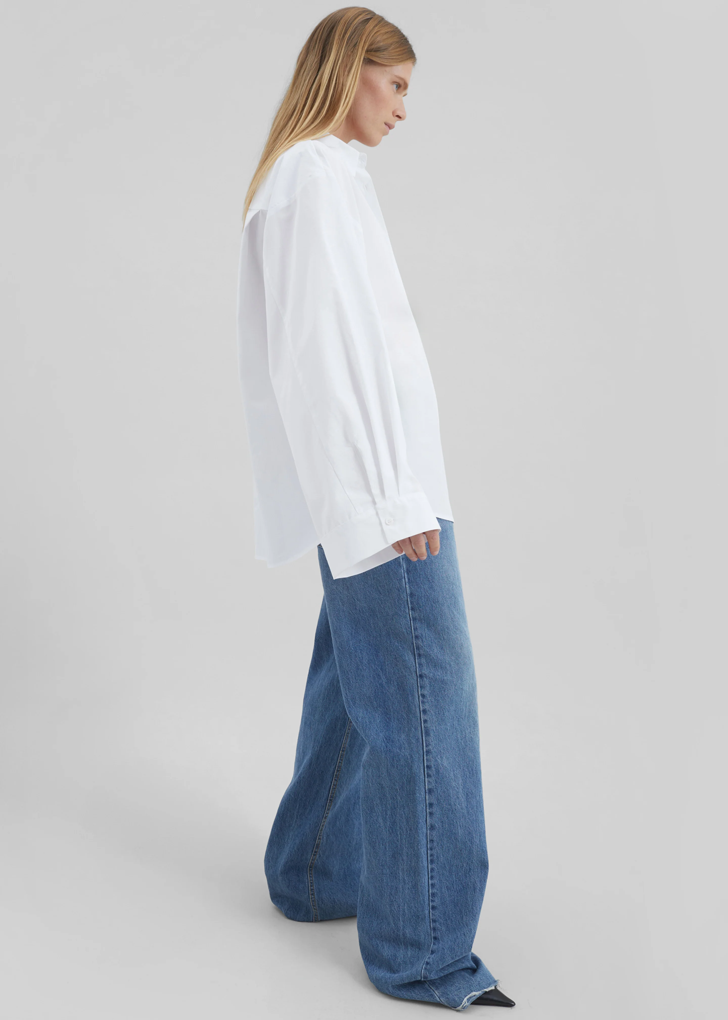 Tila Wide Sleeve Shirt - White - Image 2
