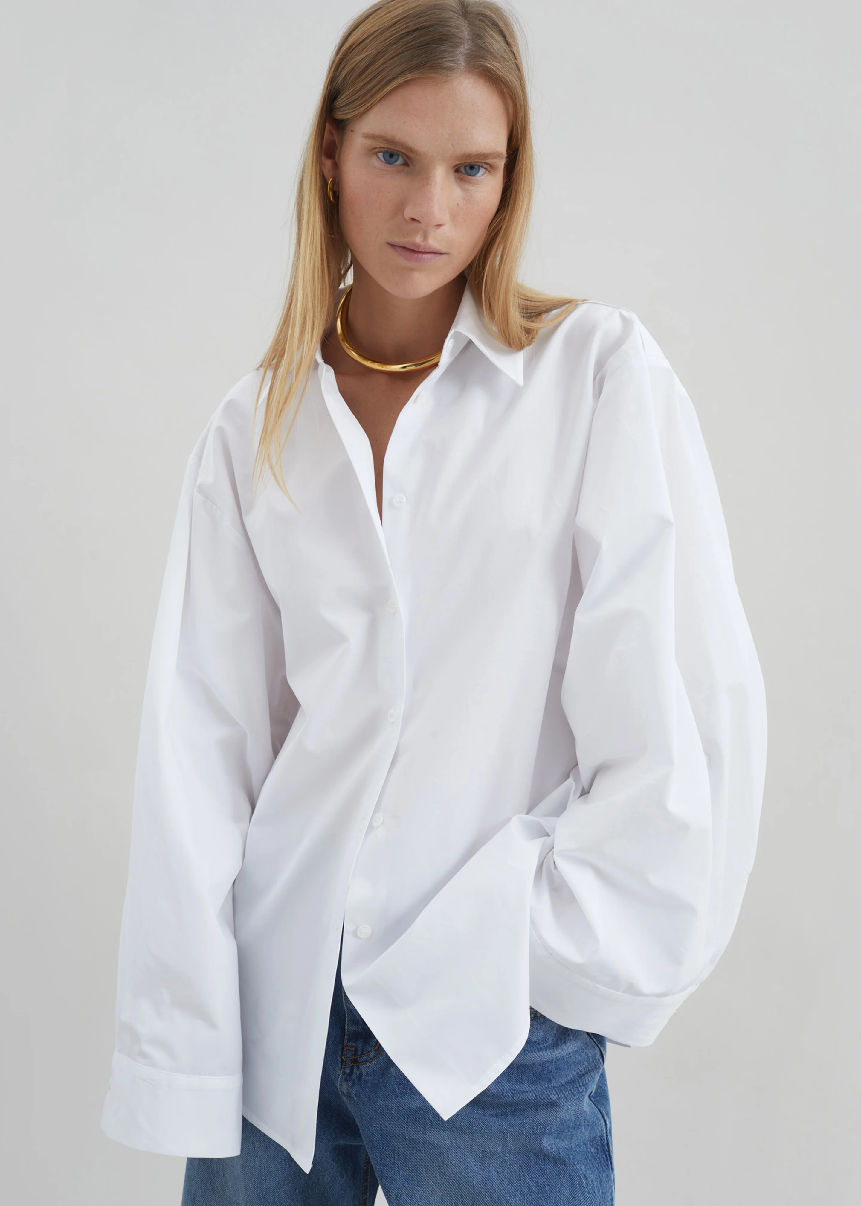 Tila Wide Sleeve Shirt - White - Image 3