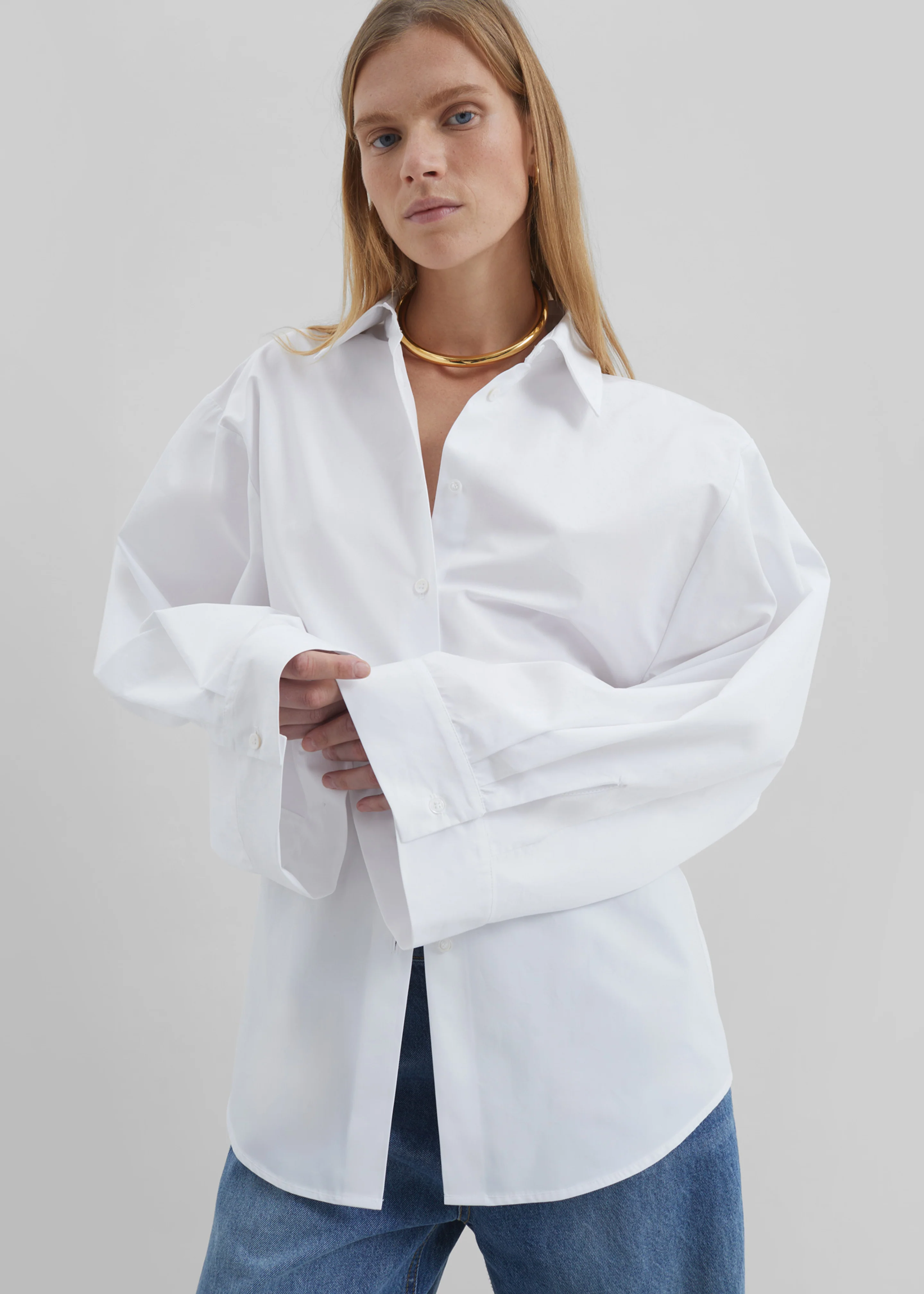 Tila Wide Sleeve Shirt - White - Image 5