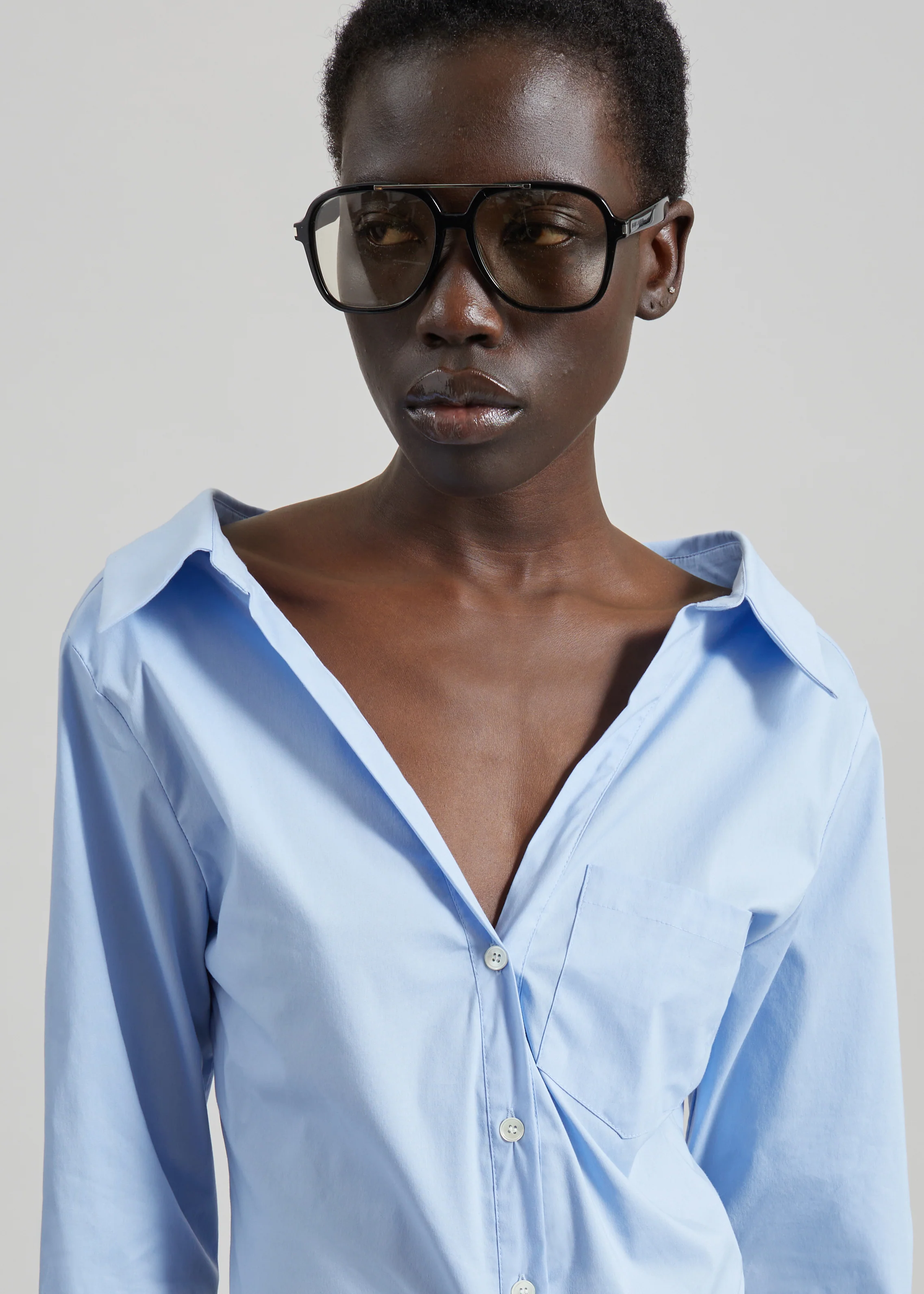 Tiona Fitted Shirt - Light Blue - Image 3