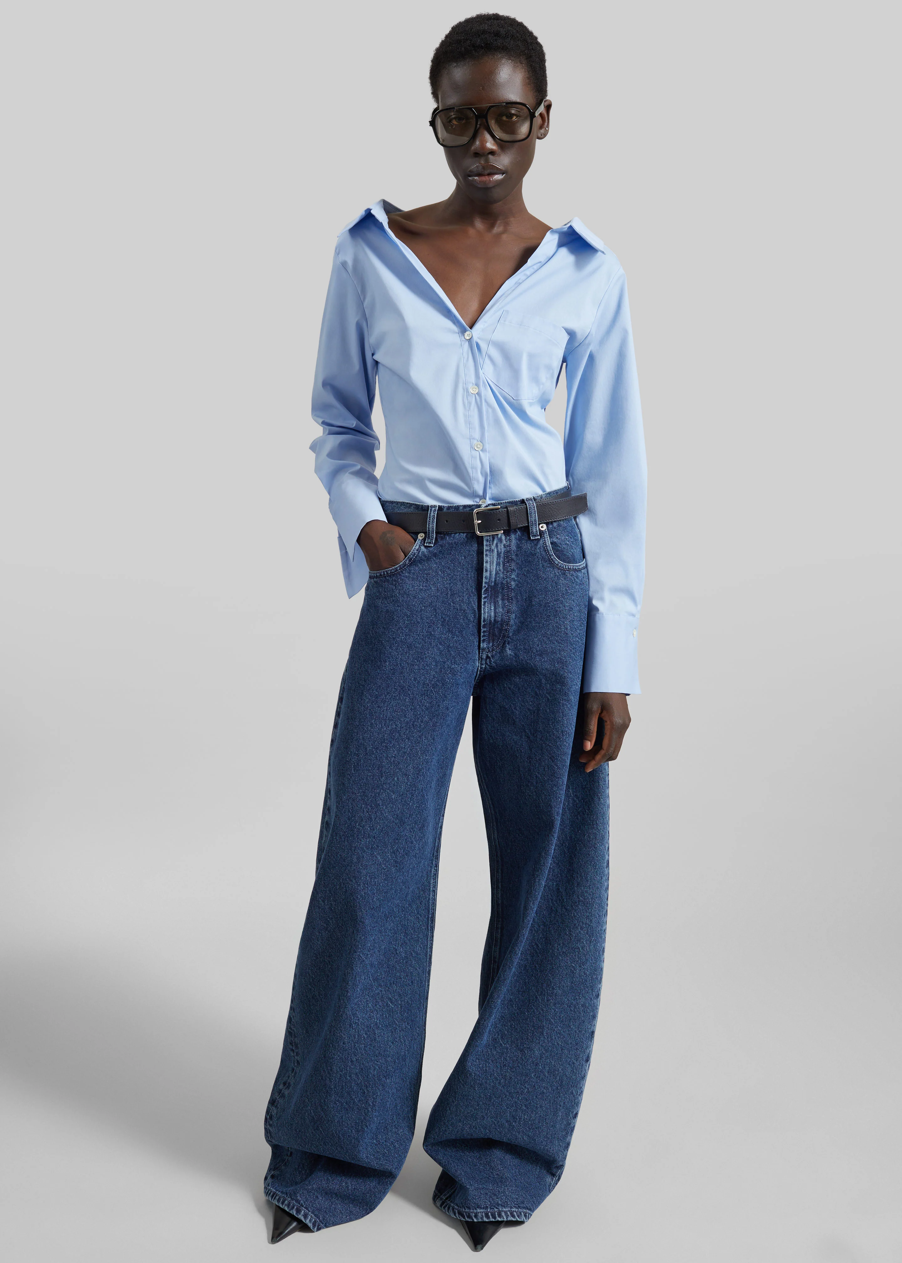 Tiona Fitted Shirt - Light Blue - Image 4
