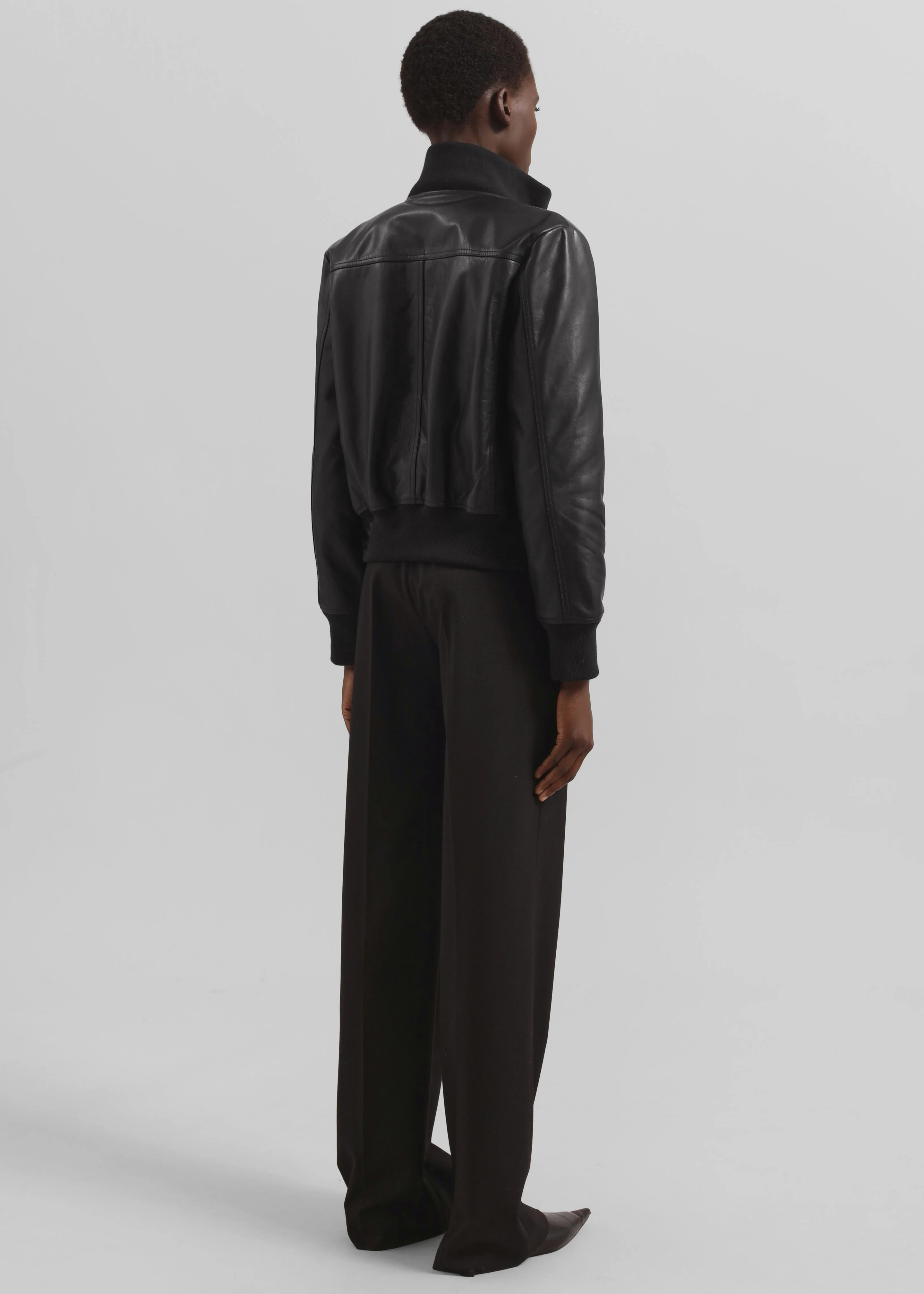 Tobias Leather Jacket - Black - Image 6