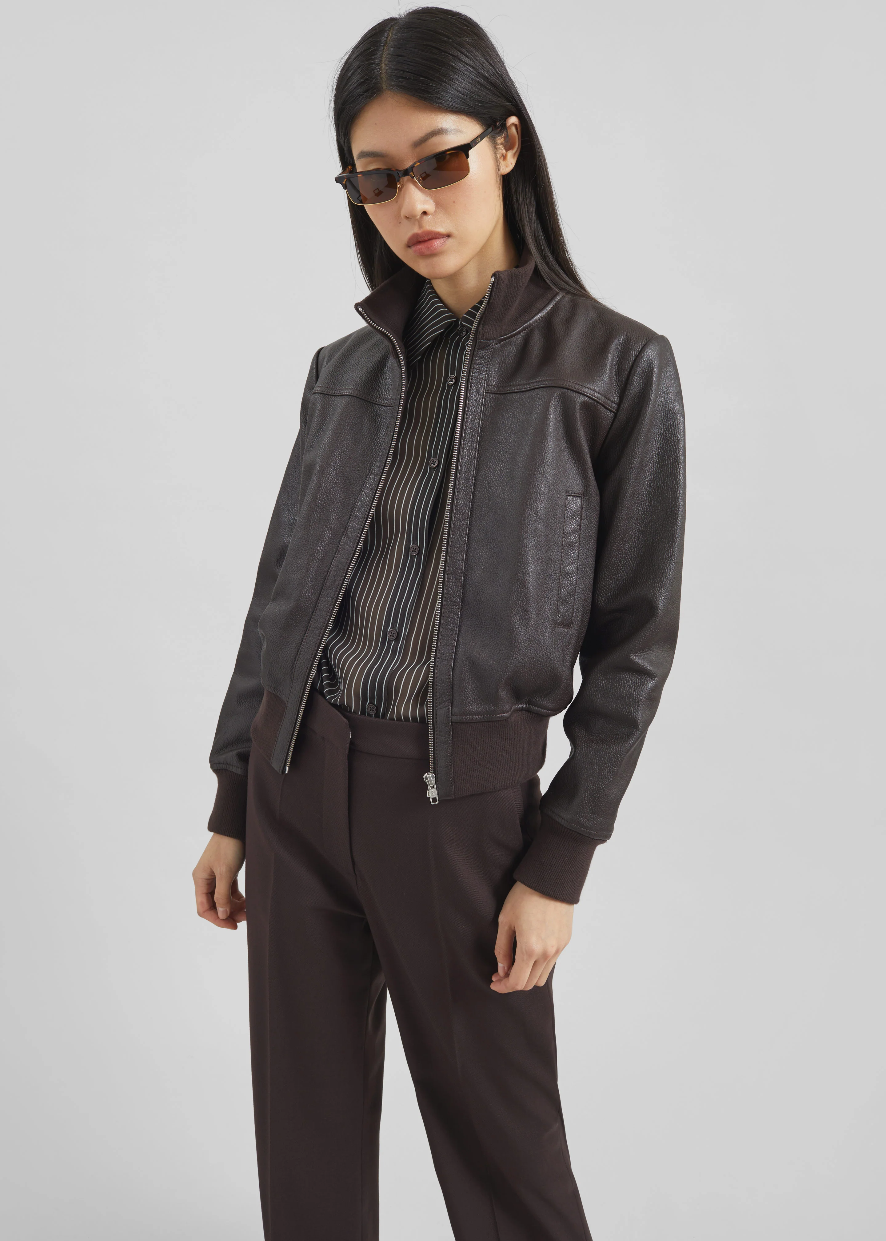 Tobias Leather Jacket - Vintage Brown - Image 2