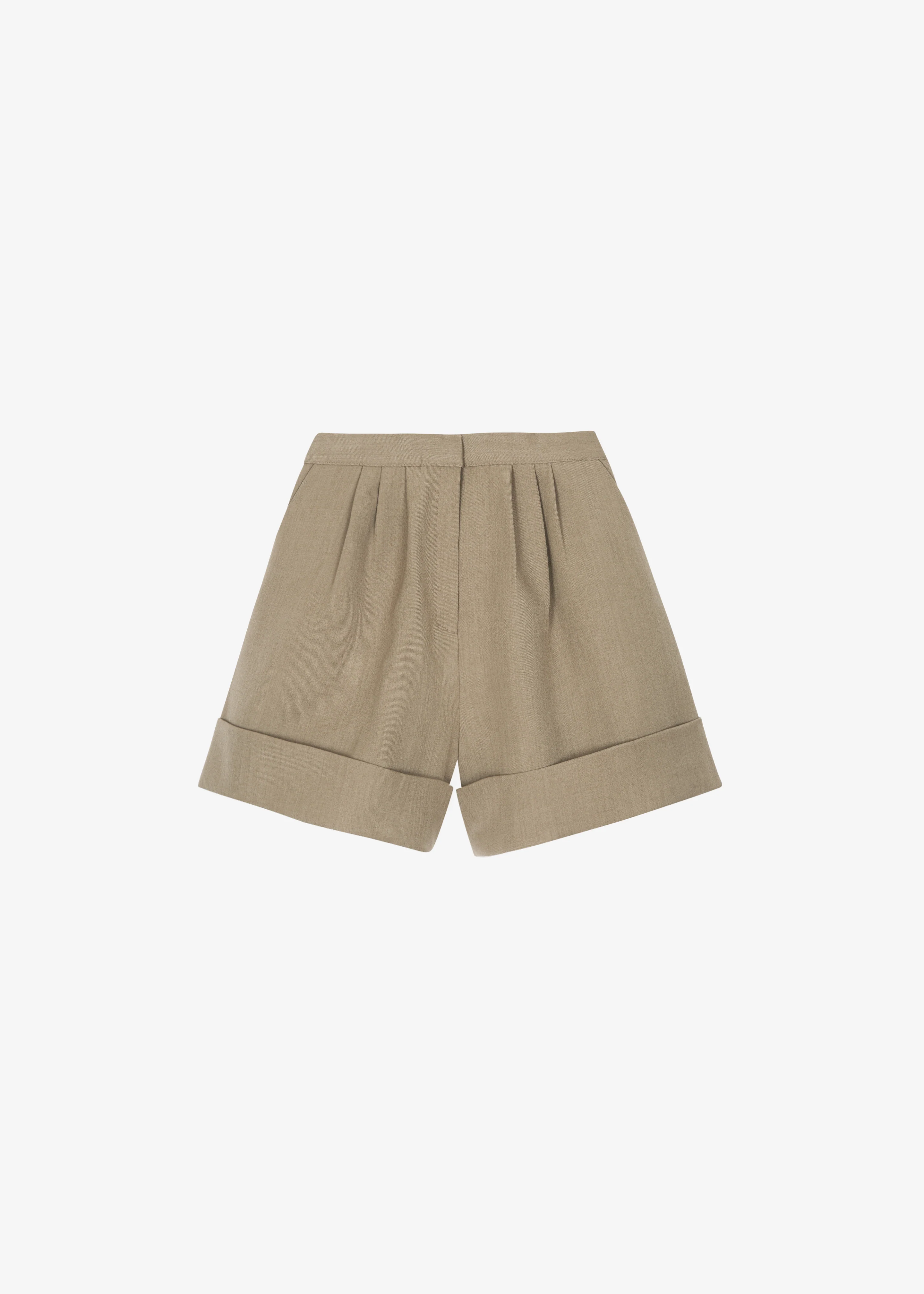 Tolmer Cuffed Shorts - Taupe Melange - Image 10