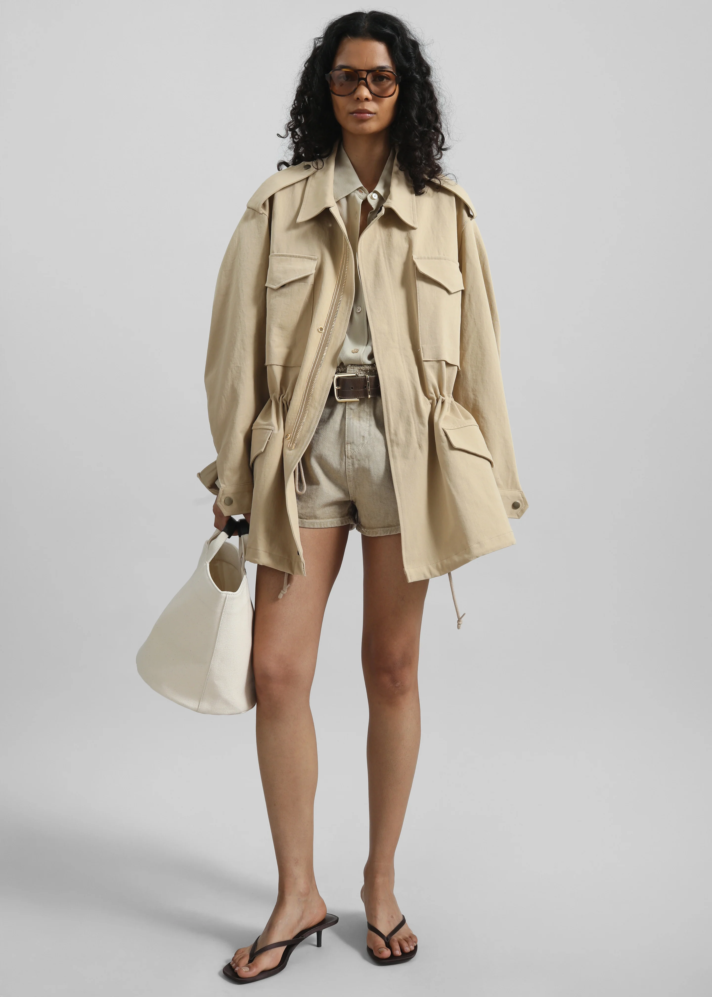 Toran Cargo Jacket - Beige - Image 6