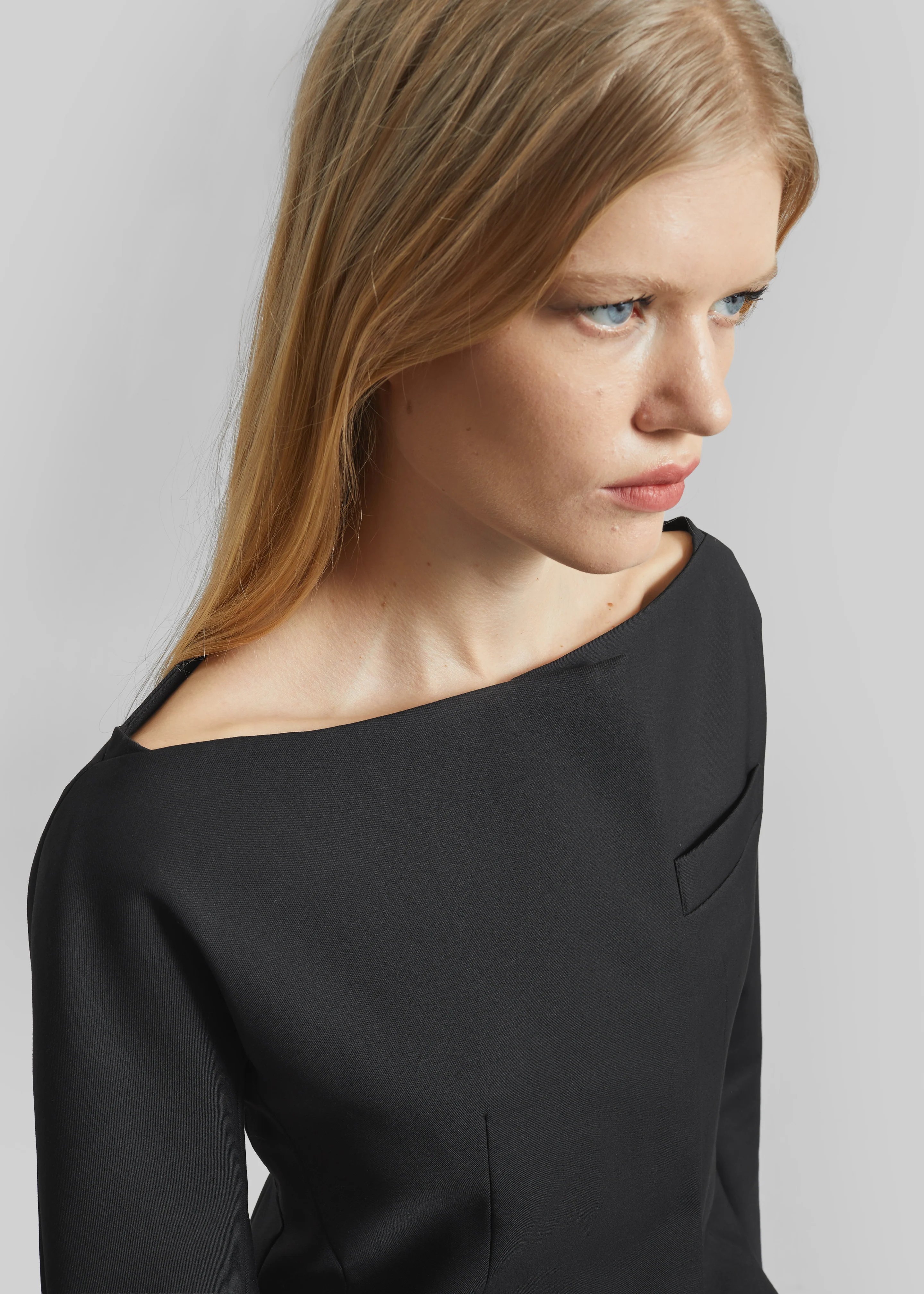 Troense Boatneck Tailored Blazer - Black - Image 2